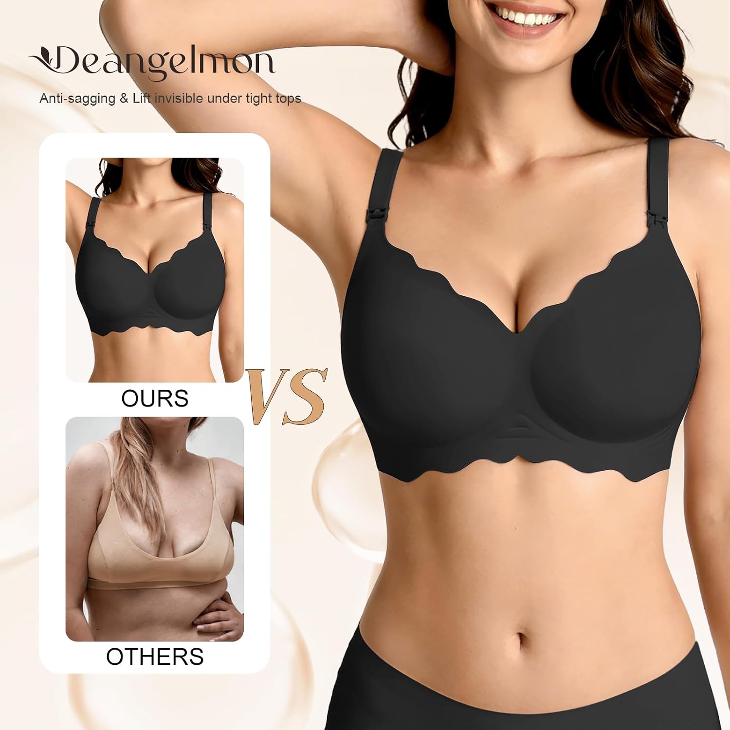 DEANGELMON Seamless Maternity Nursing Bra with Support — image 7