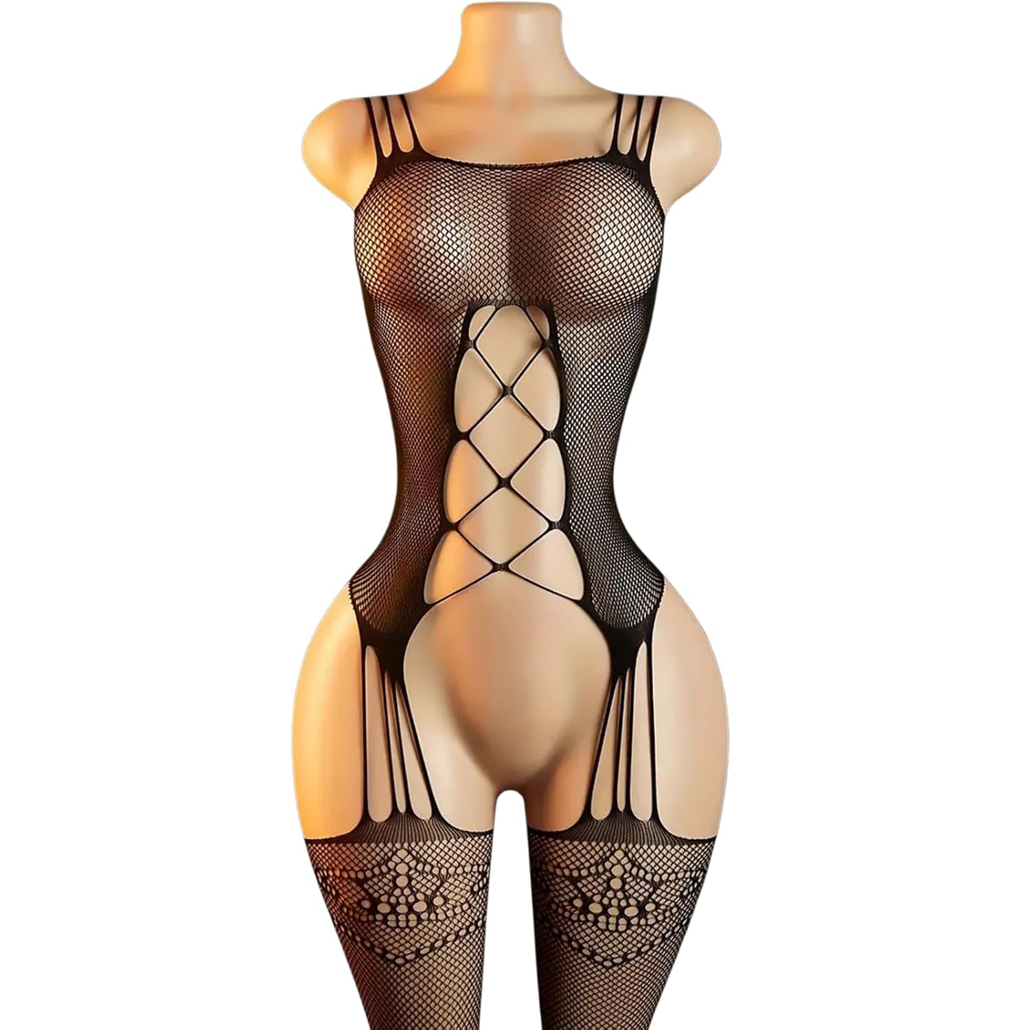 WMZRKY Women's Fishnet Bodystocking Crotchless Lingerie — image 4