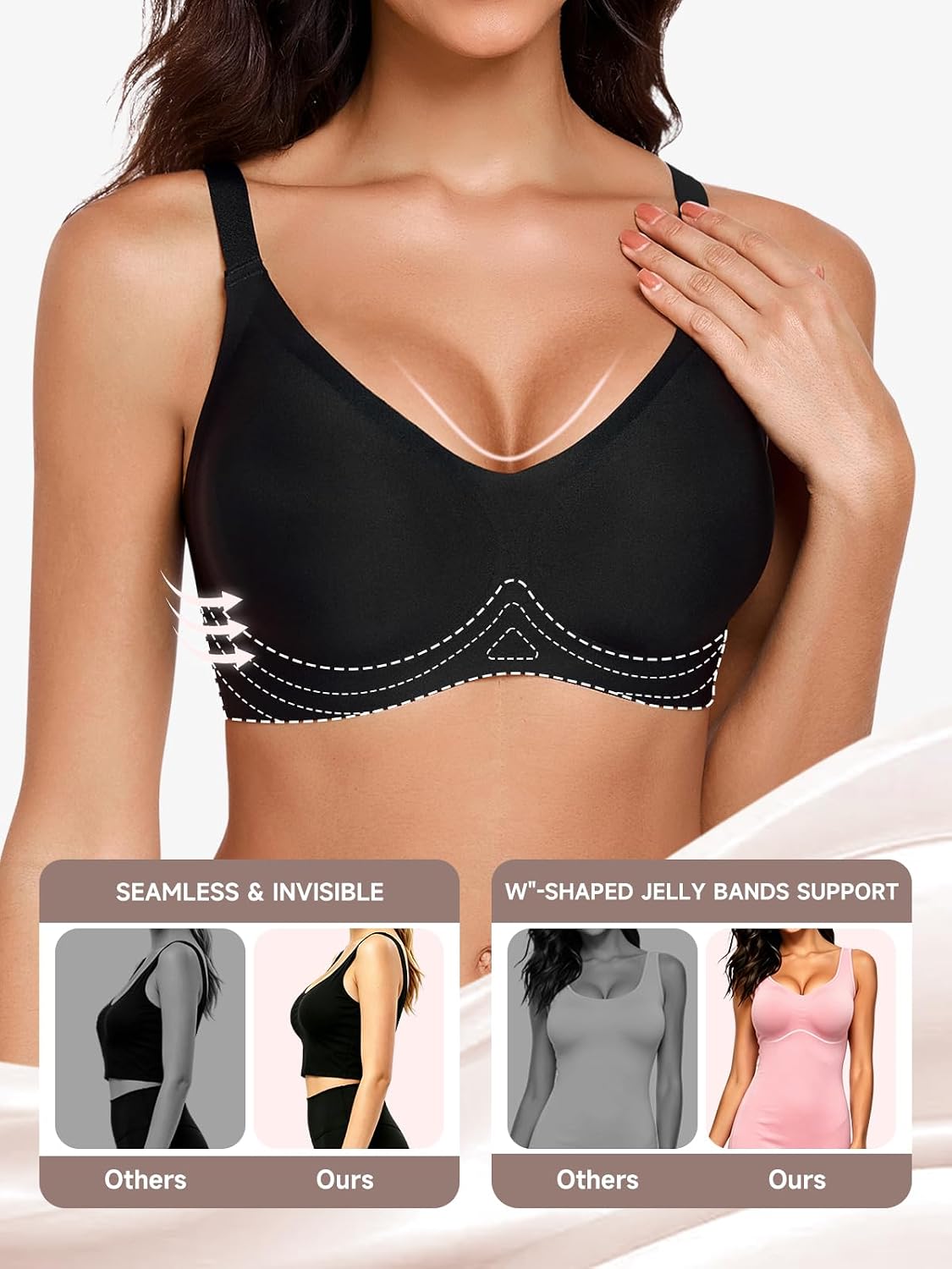 APLYRA Wireless Jelly Bra Push Up Seamless Bralette — image 2