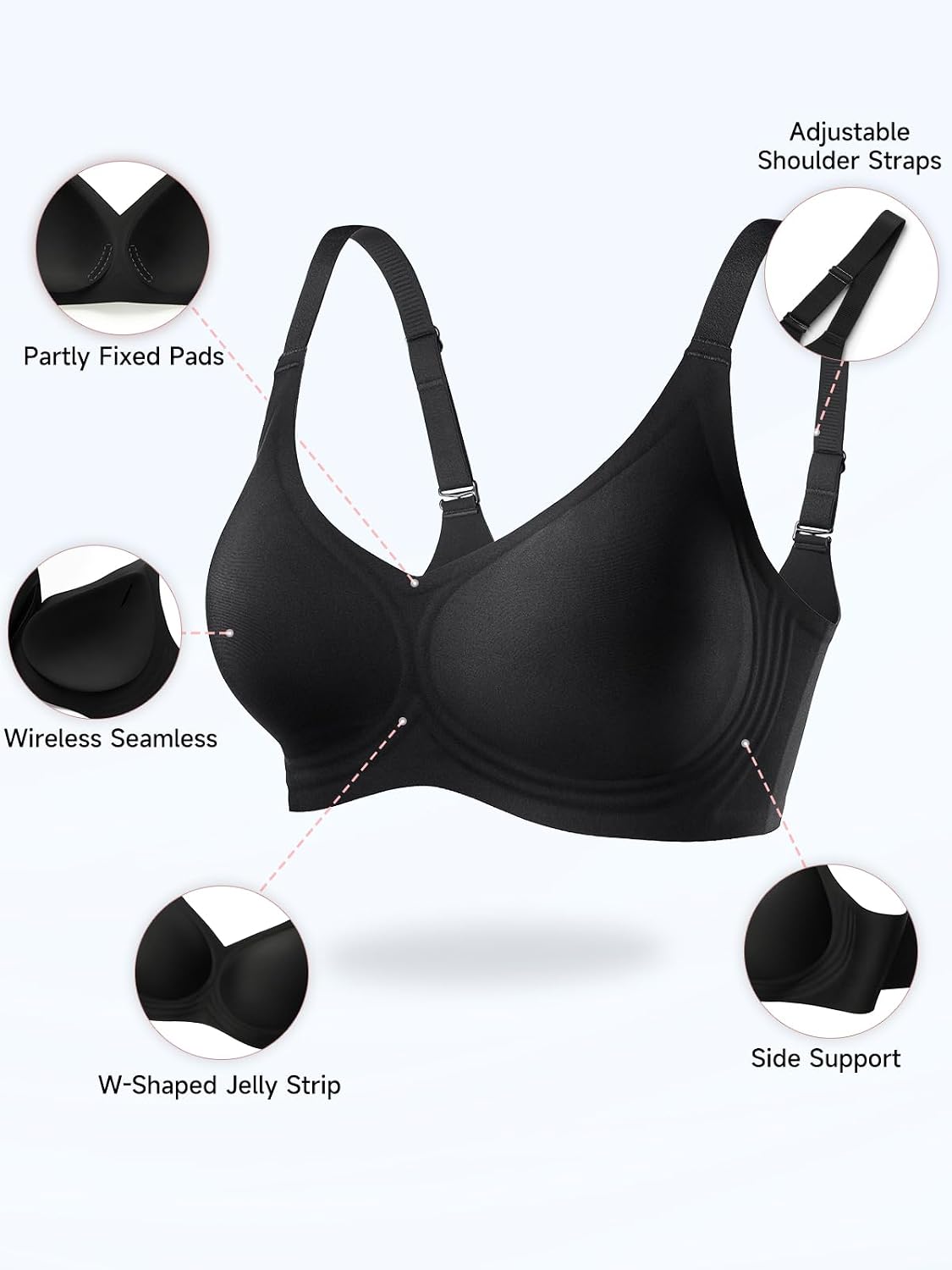 APLYRA Wireless Jelly Bra Push Up Seamless Bralette — image 5