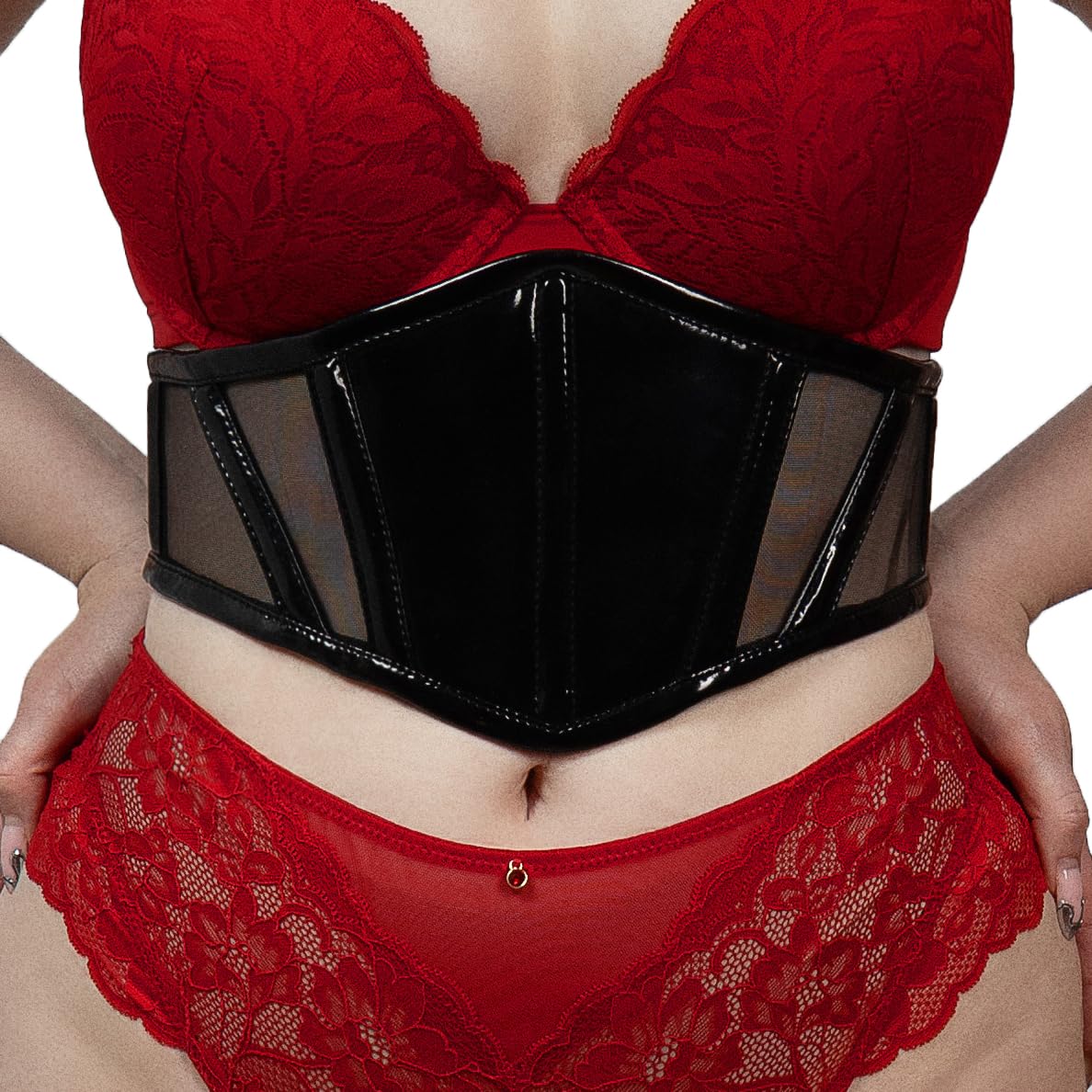 PVC Mesh Steel Boned Corset Belt