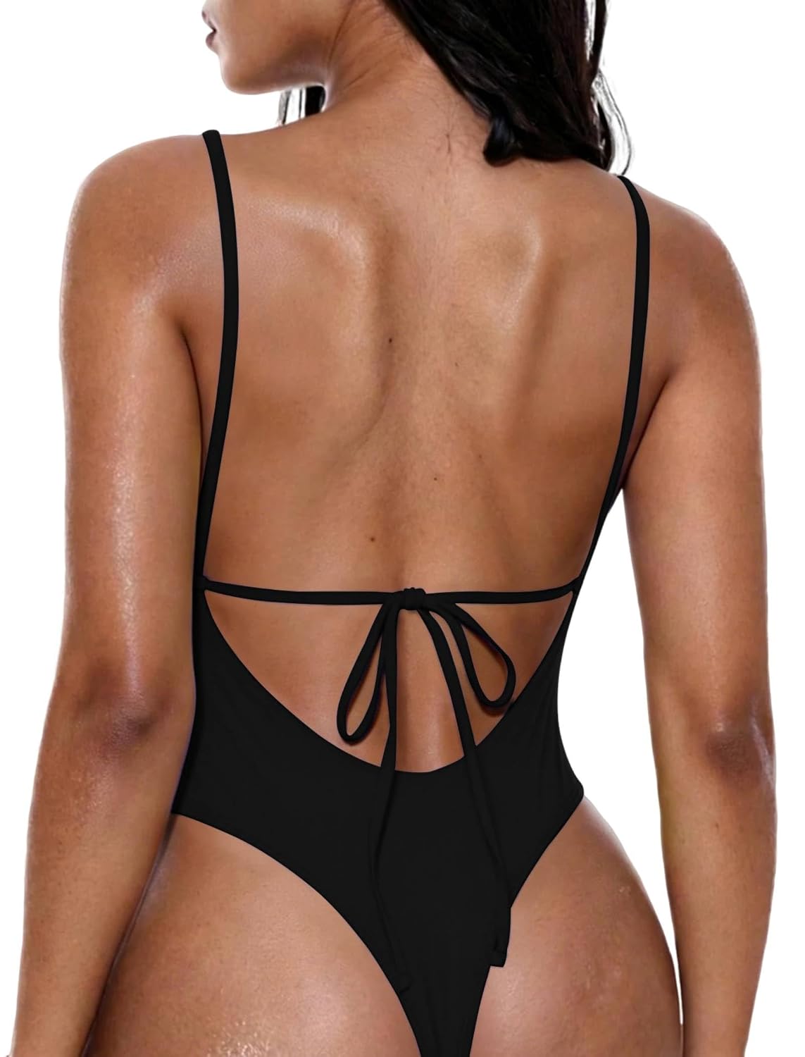 HYTENSUN Deep V High Cut Thong Swimsuit