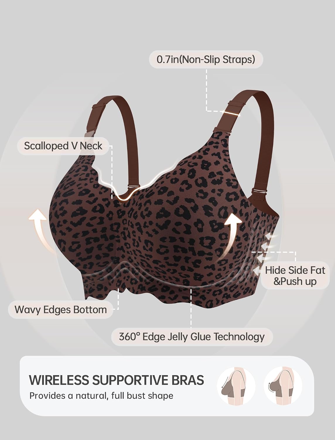OEAK Seamless Push-Up Bra with Gel Inserts — image 5