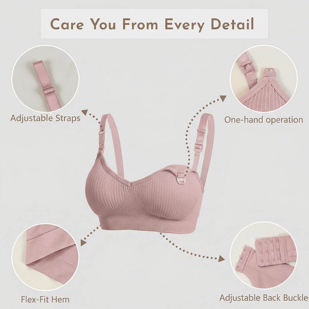SOFINAIREA 7-Pack Seamless Wireless Nursing Bra — image 3