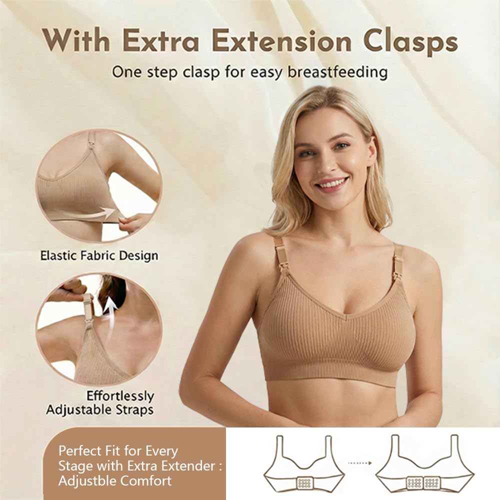 SOFINAIREA 7-Pack Seamless Wireless Nursing Bra — image 5