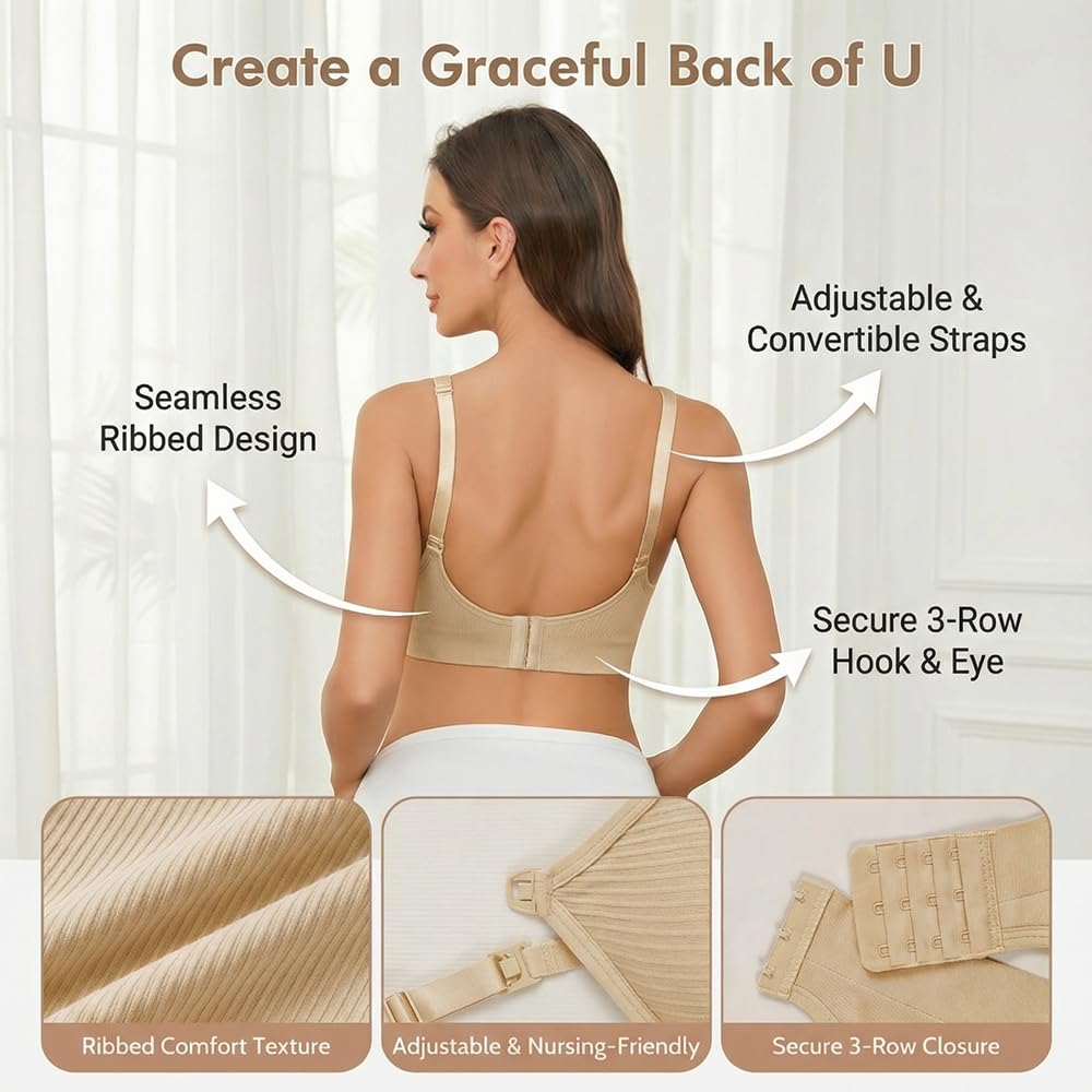 SOFINAIREA 7-Pack Seamless Wireless Nursing Bra — image 6