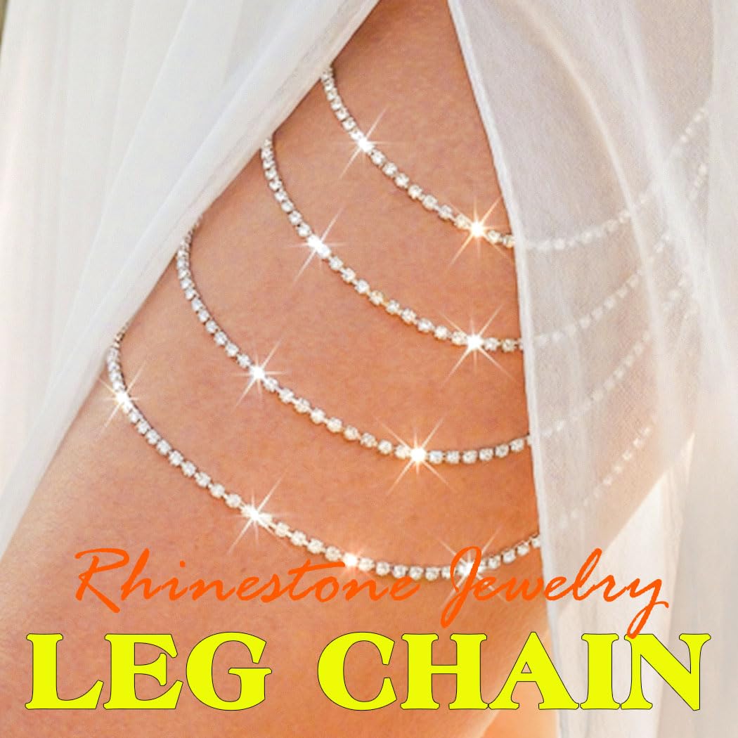 EVAZEN Rhinestone Multi-Layer Thigh Leg Chain — image 3
