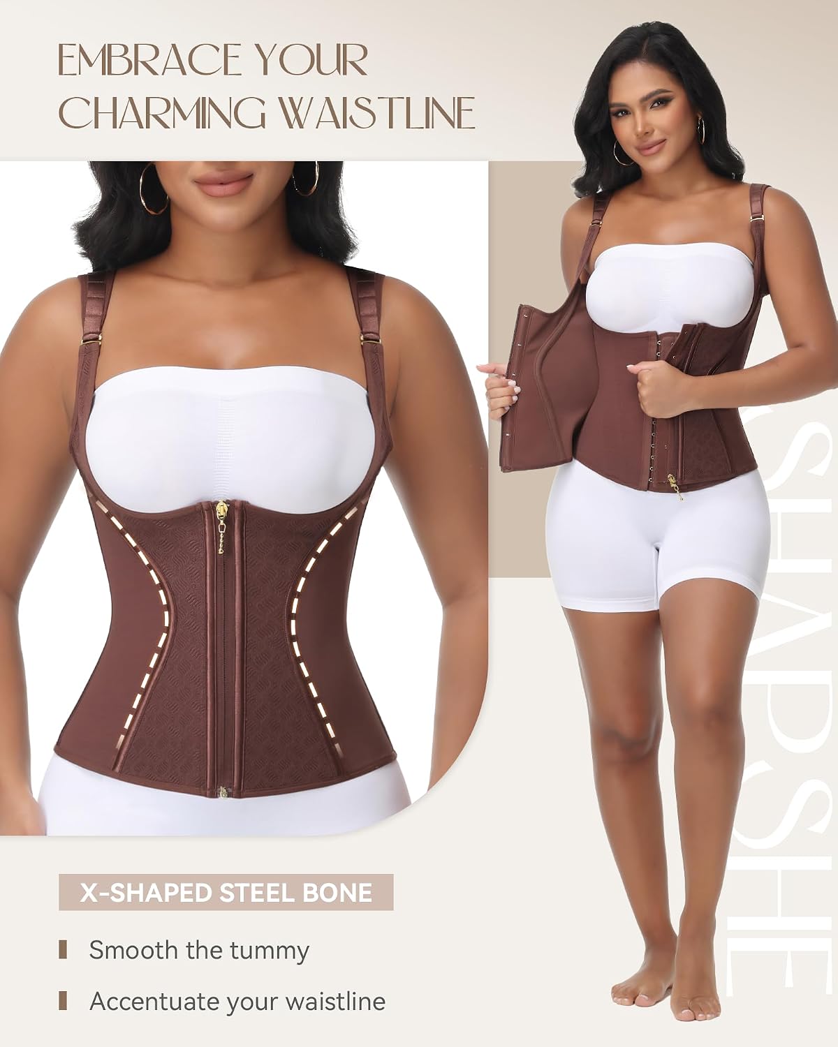 SHAPSHE Hourglass Waist Trainer Corset Vest — image 4