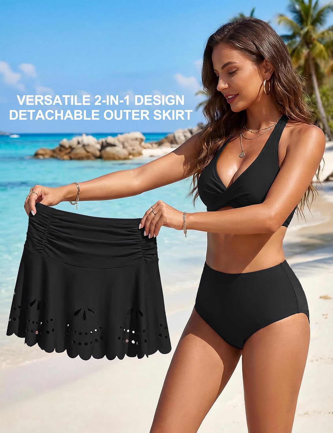 Blooming Jelly High Waisted Swim Skirt — image 4