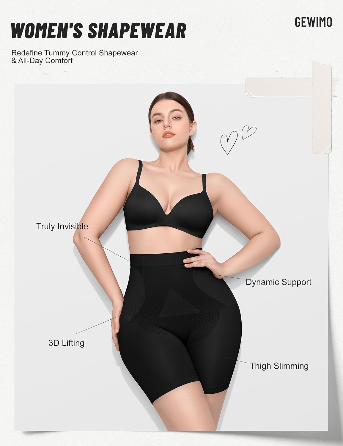 GEWIMO High Waist Tummy Control Shapewear Shorts — image 2