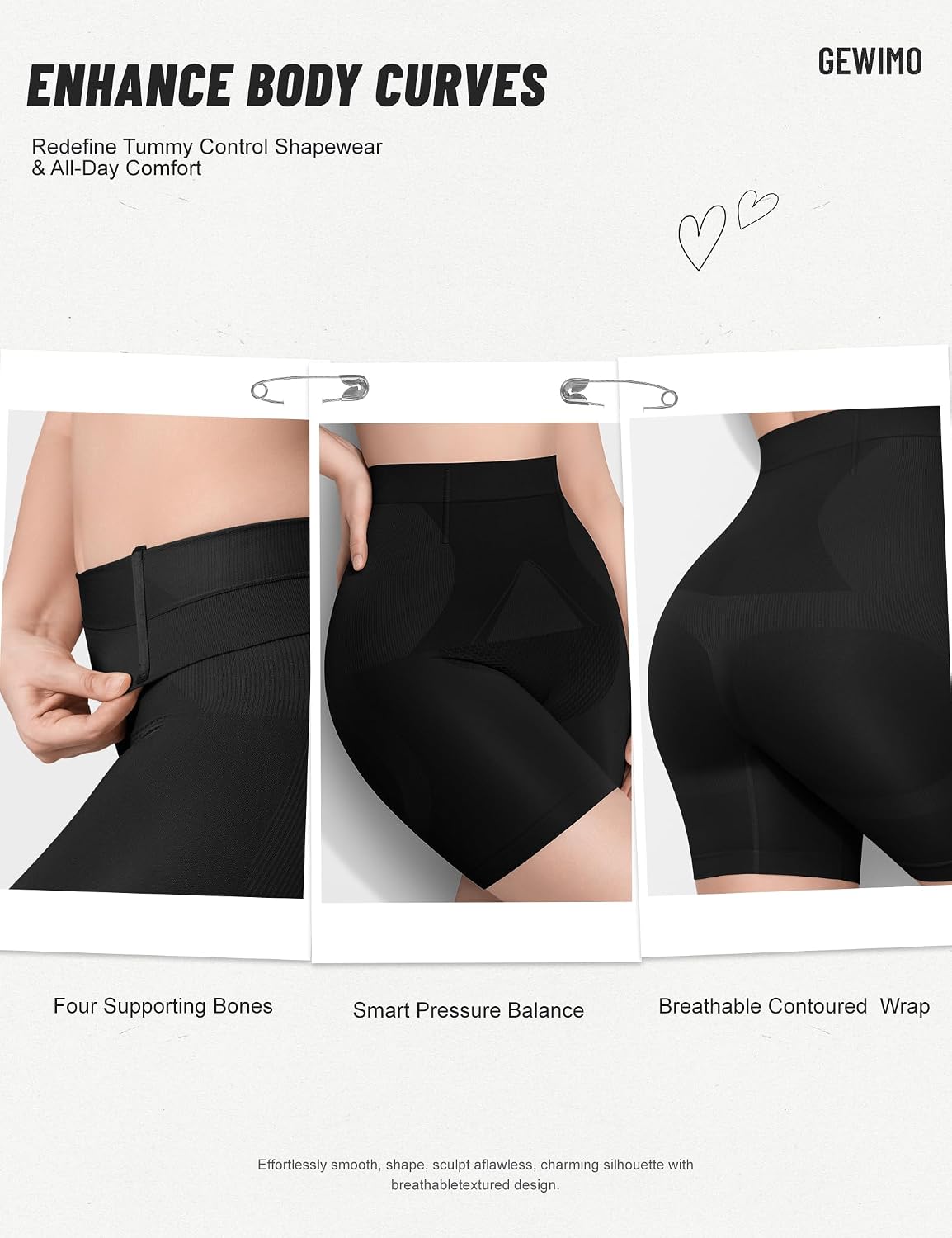 GEWIMO High Waist Tummy Control Shapewear Shorts — image 3