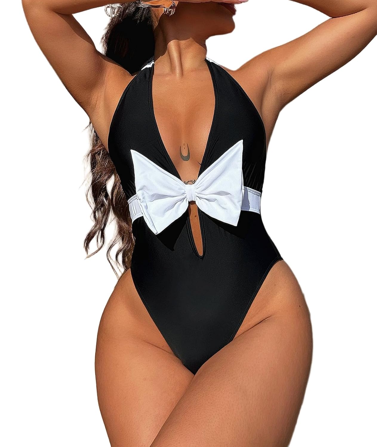 ZYCCIOTTO Women's Halter Plunge Monokini