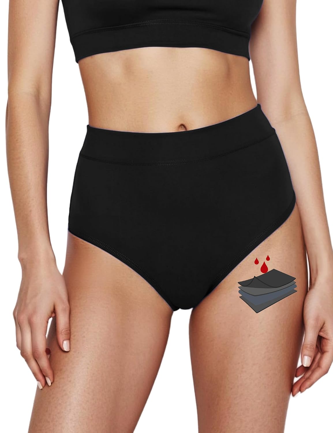 Yorvian High Waisted Period Swim Bottoms