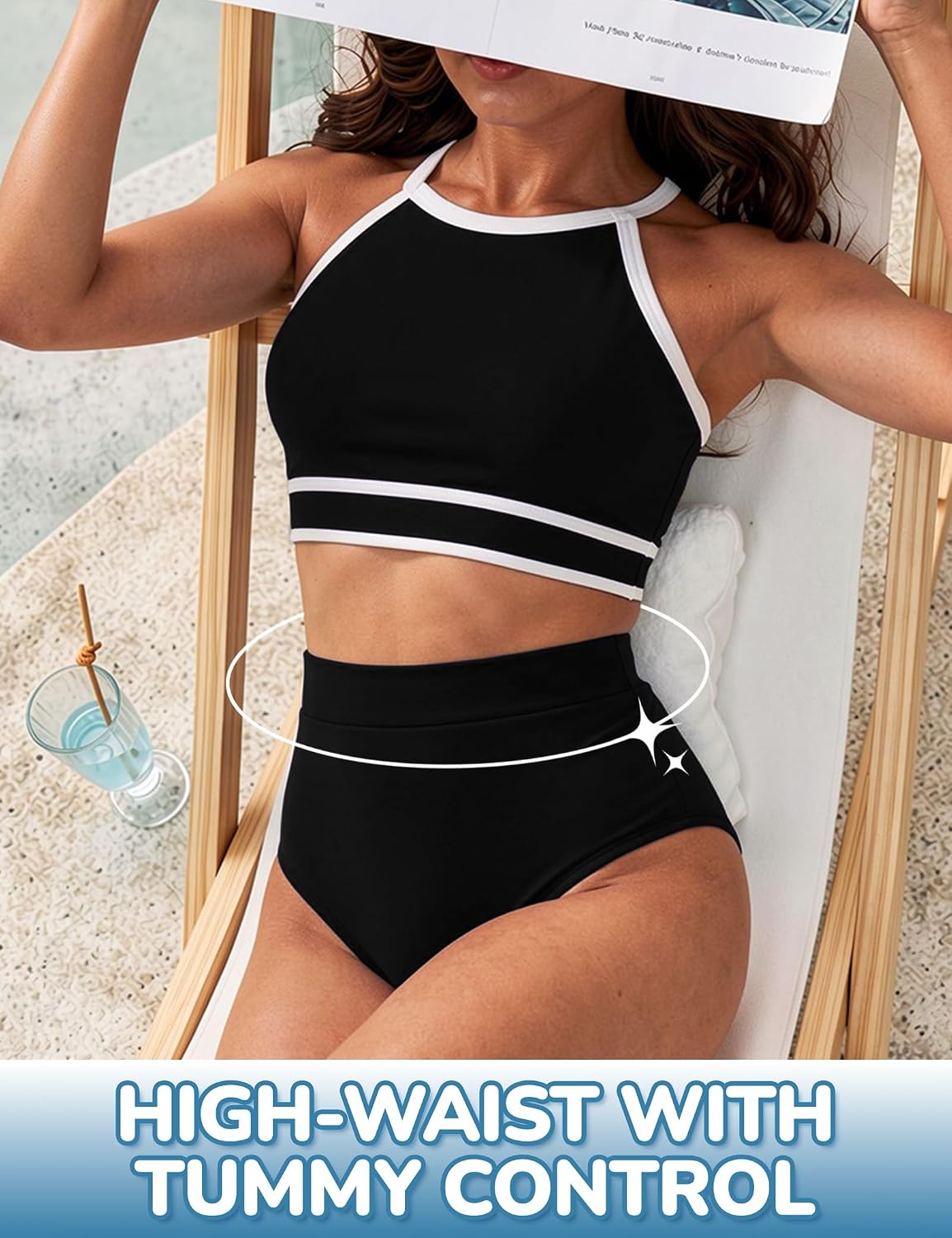 Yorvian High Waisted Period Swim Bottoms — image 2