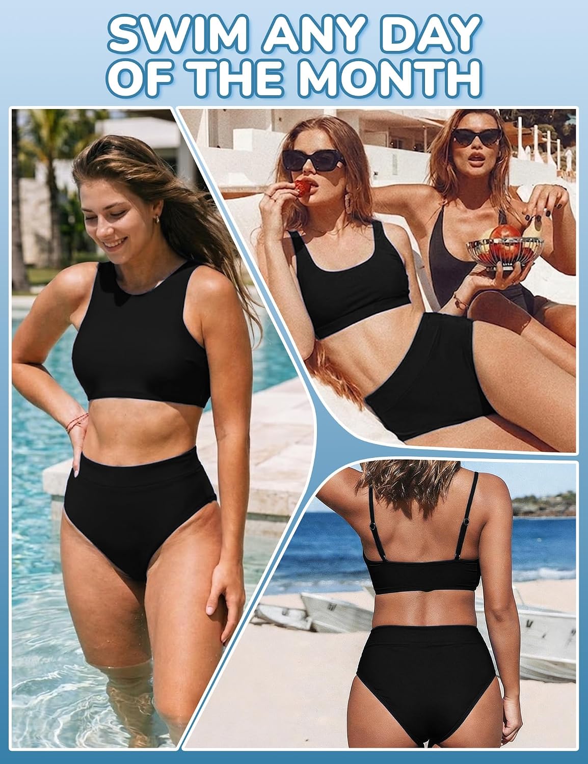 Yorvian High Waisted Period Swim Bottoms — image 7