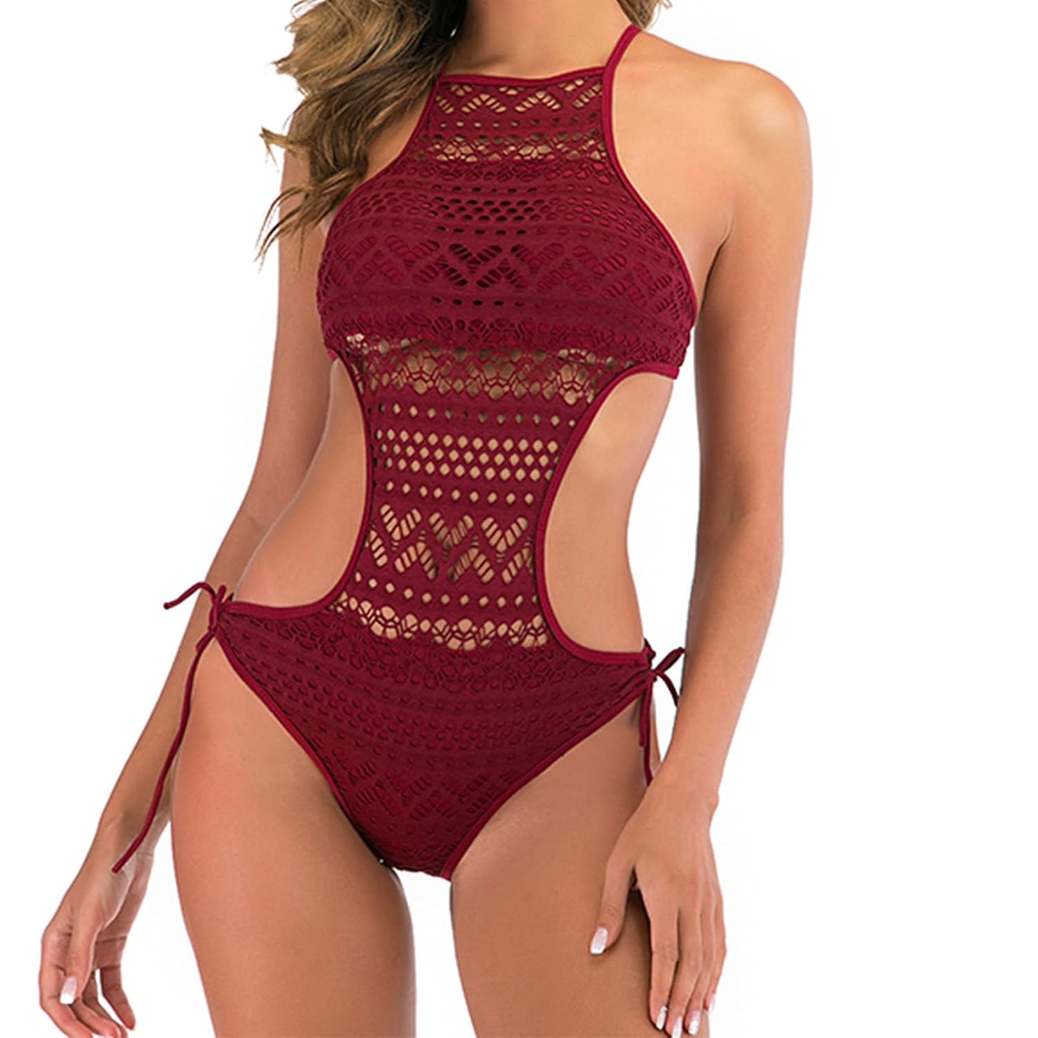 Crochet Lace Cutout Swimsuit for Women — image 2