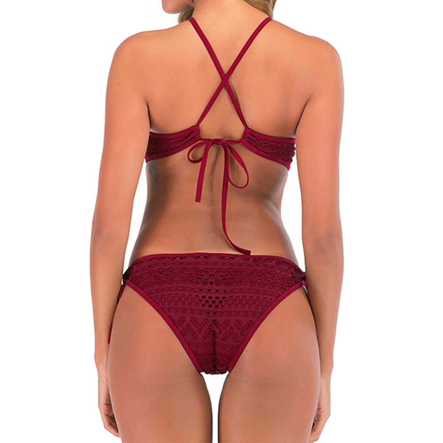 Crochet Lace Cutout Swimsuit for Women — image 4