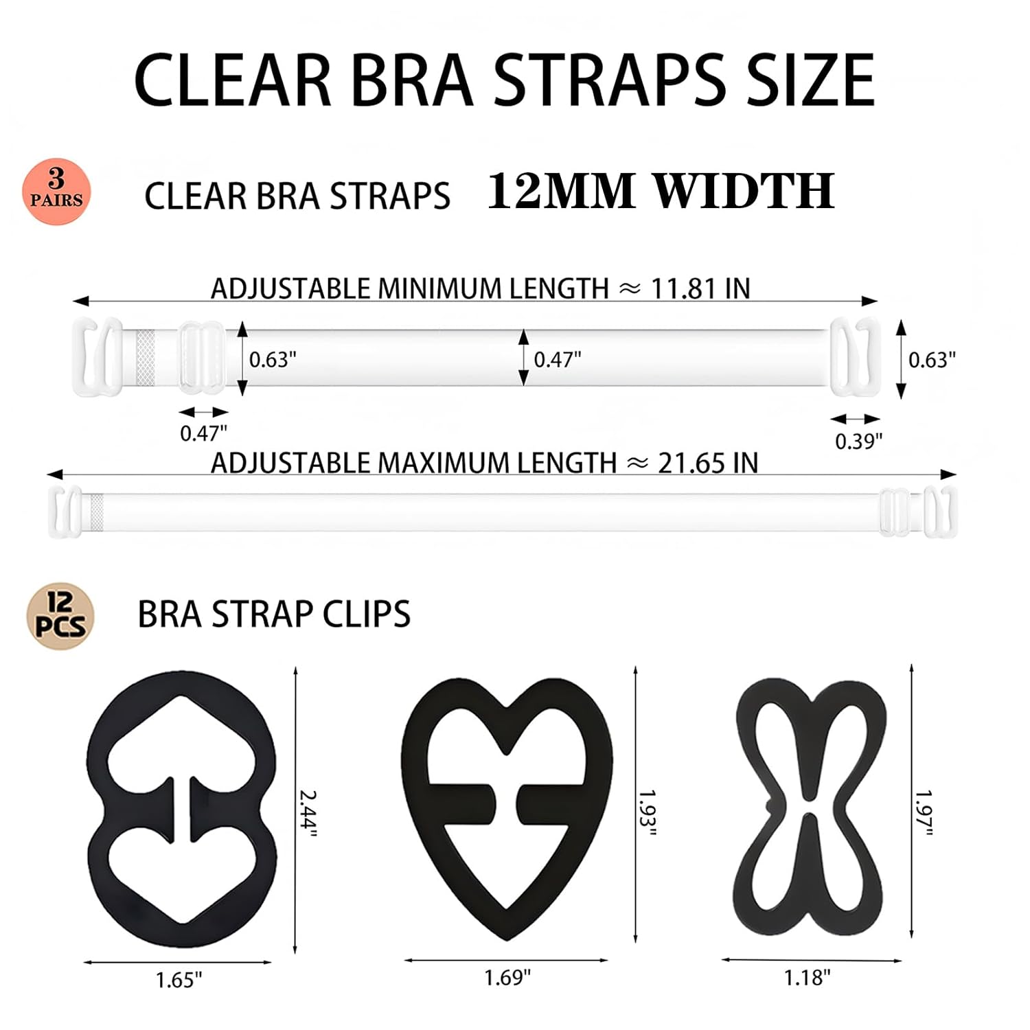 Clear Bra Straps with Clips for Any Outfit — image 2