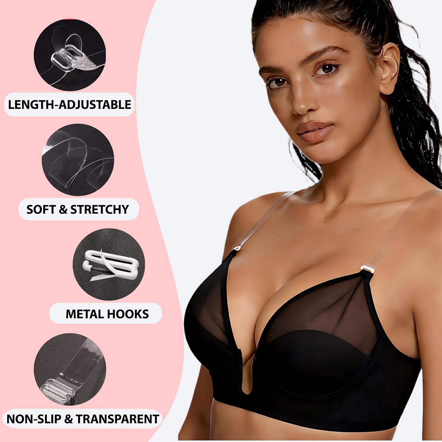 Clear Bra Straps with Clips for Any Outfit — image 5
