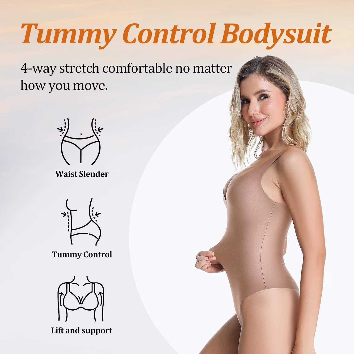 LUXURY-VITA Tummy Control Shapewear Bodysuit — image 3
