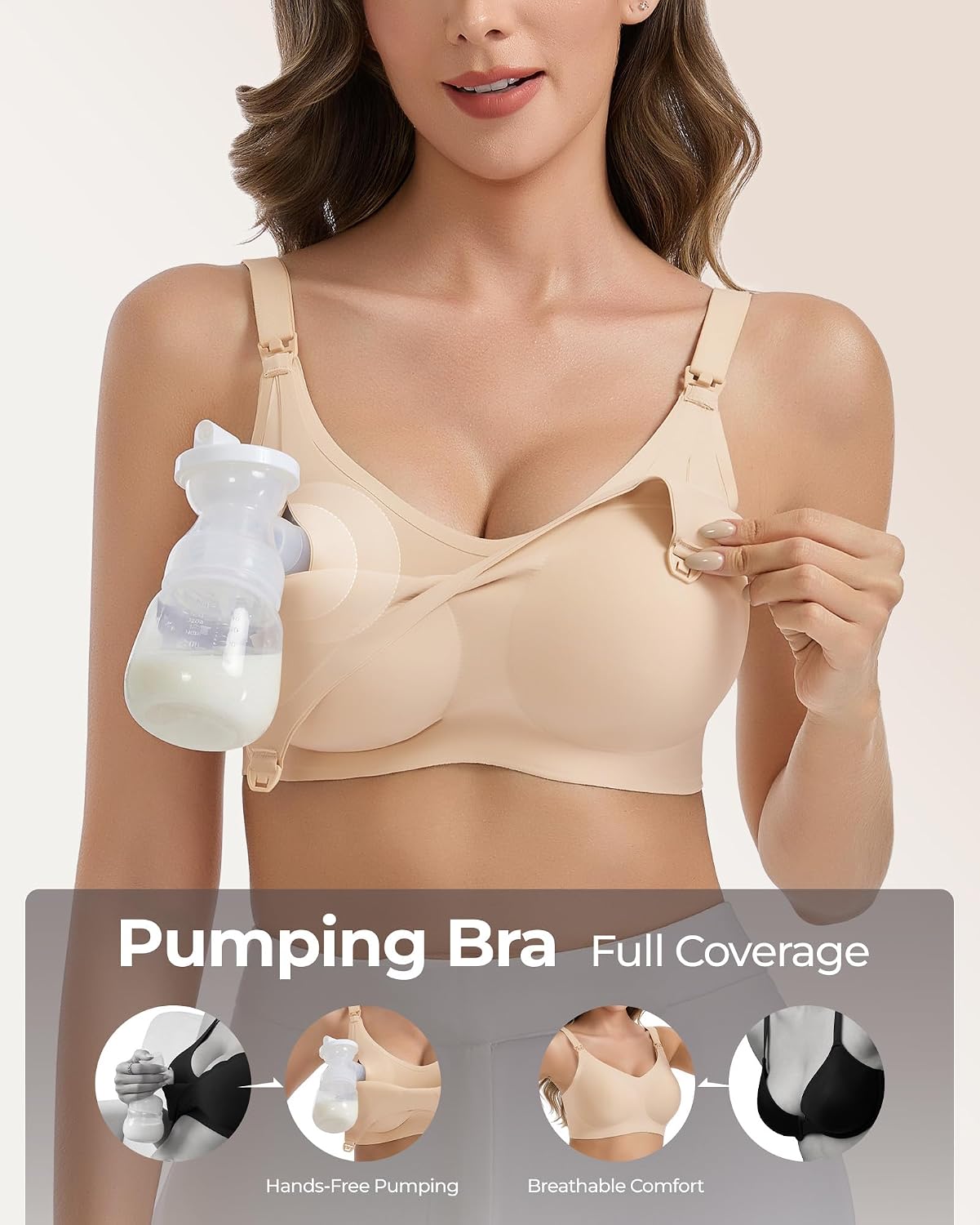 Vinfact Hands Free Wireless Seamless Pumping Bra — image 3