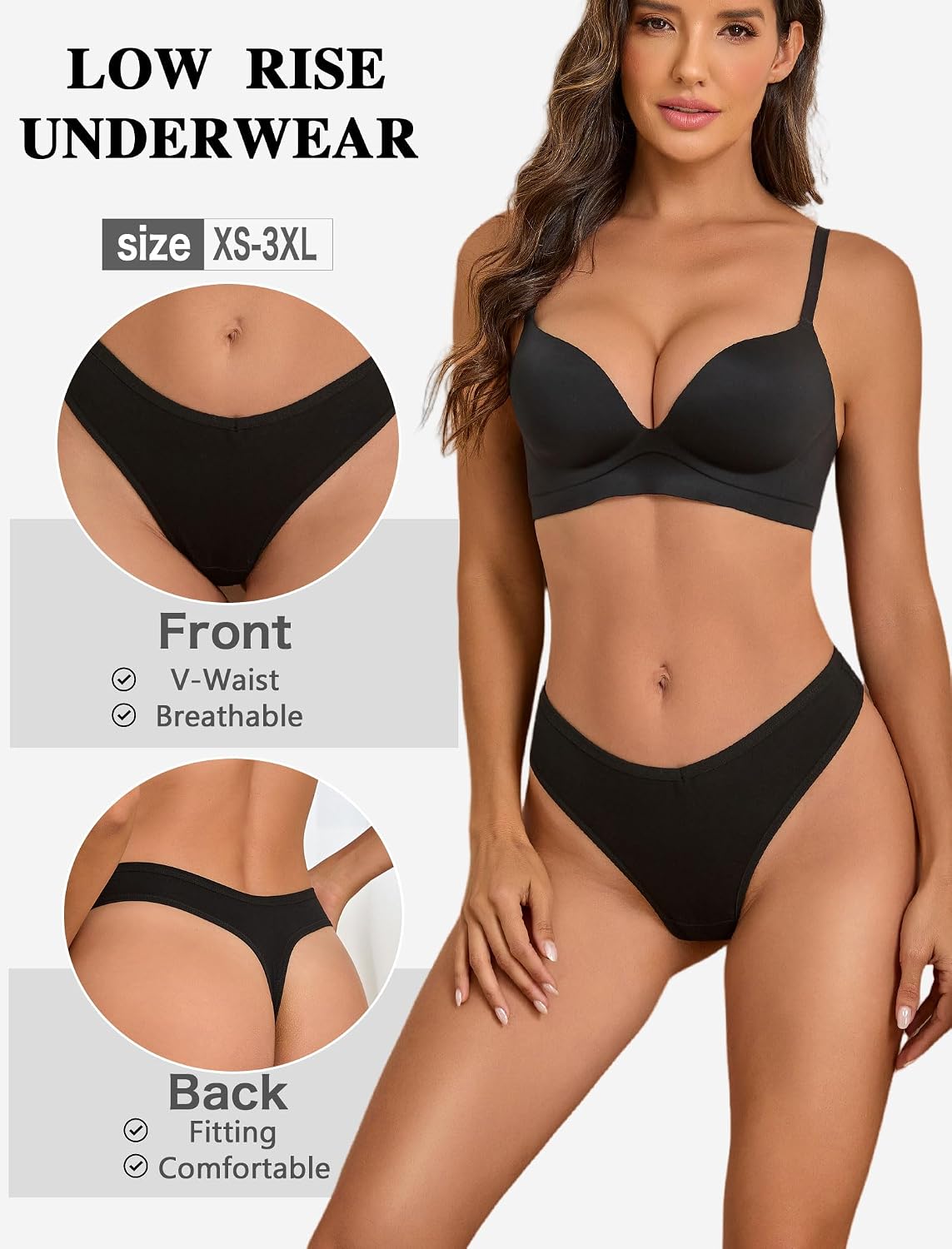 Sth Big Cotton V-Waist Thong 9 Pack — image 5