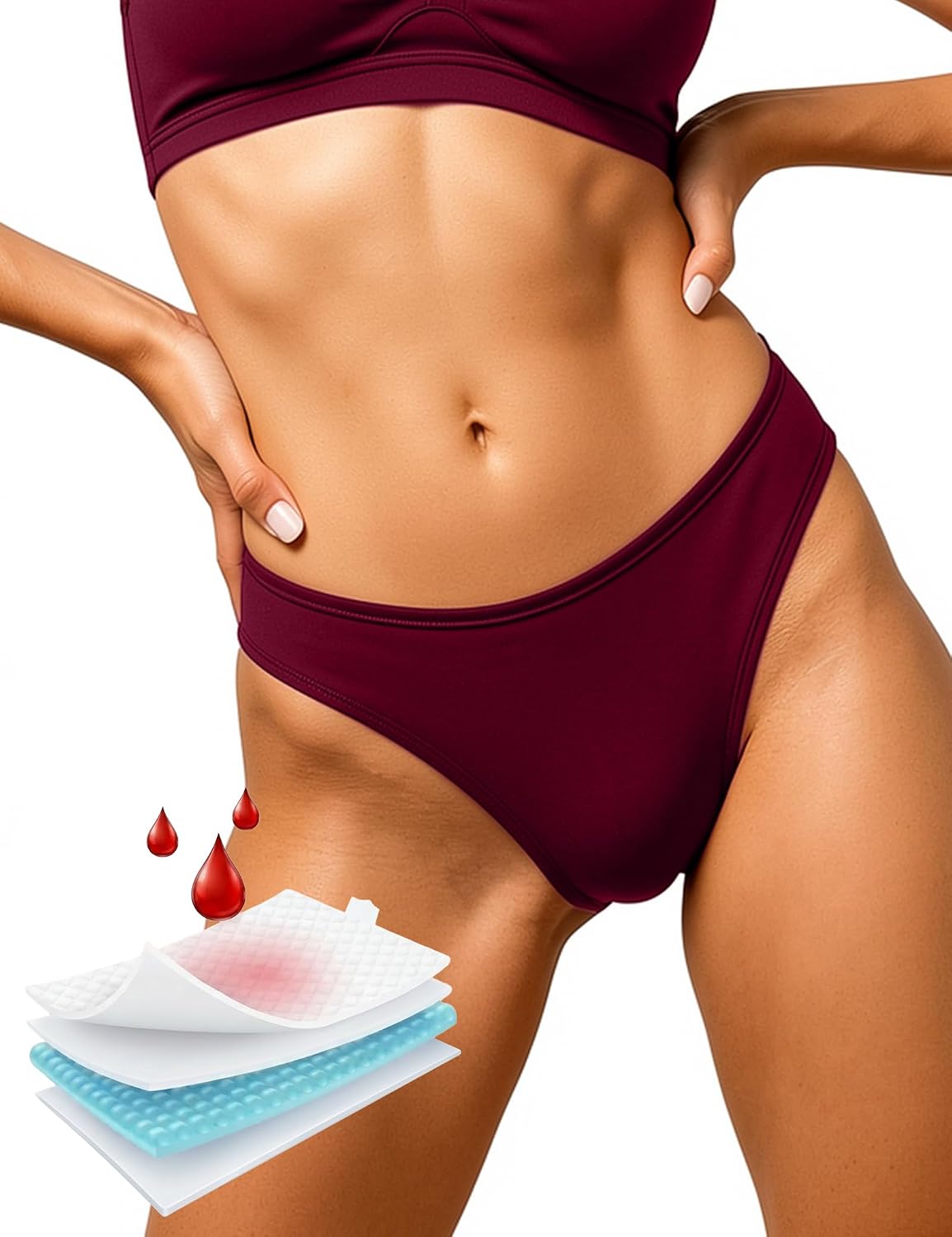 Yorvian Period Swimwear Bikini Bottoms for Teens Women — image 8