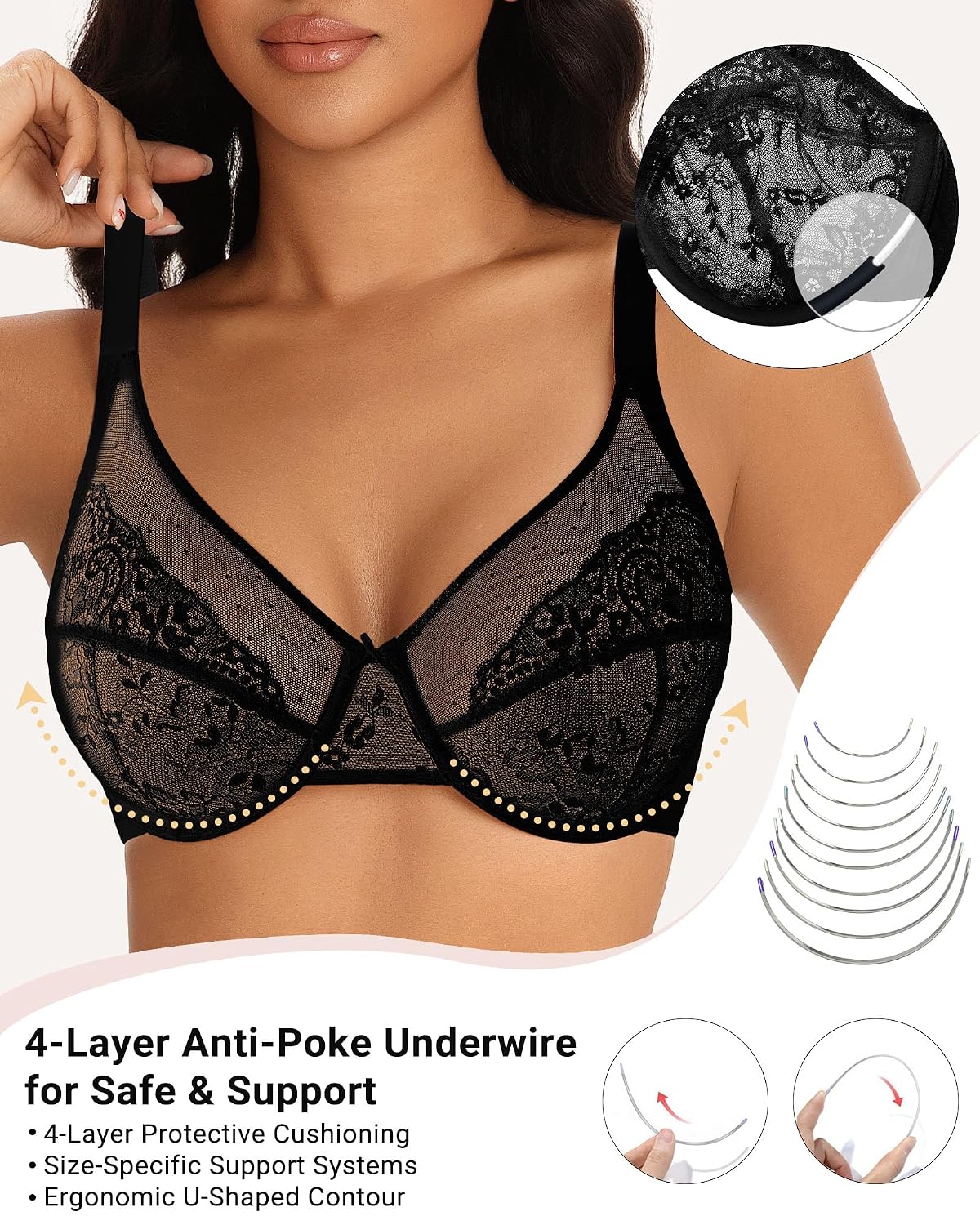 As Fairy Minimizer Bra Unlined Lace Full Coverage — image 3