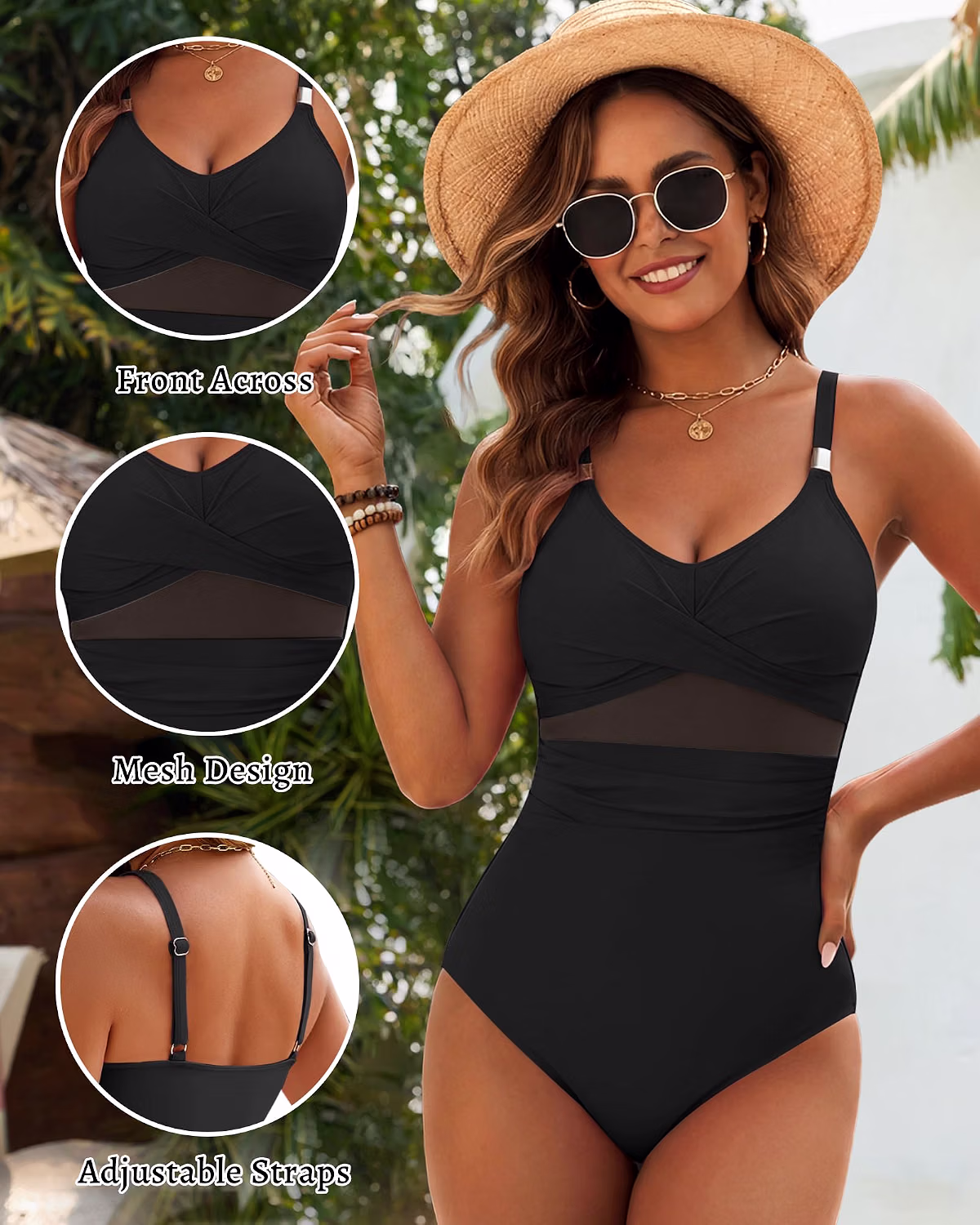 Dridreo Women's One Piece Tummy Control Swimsuit — image 4
