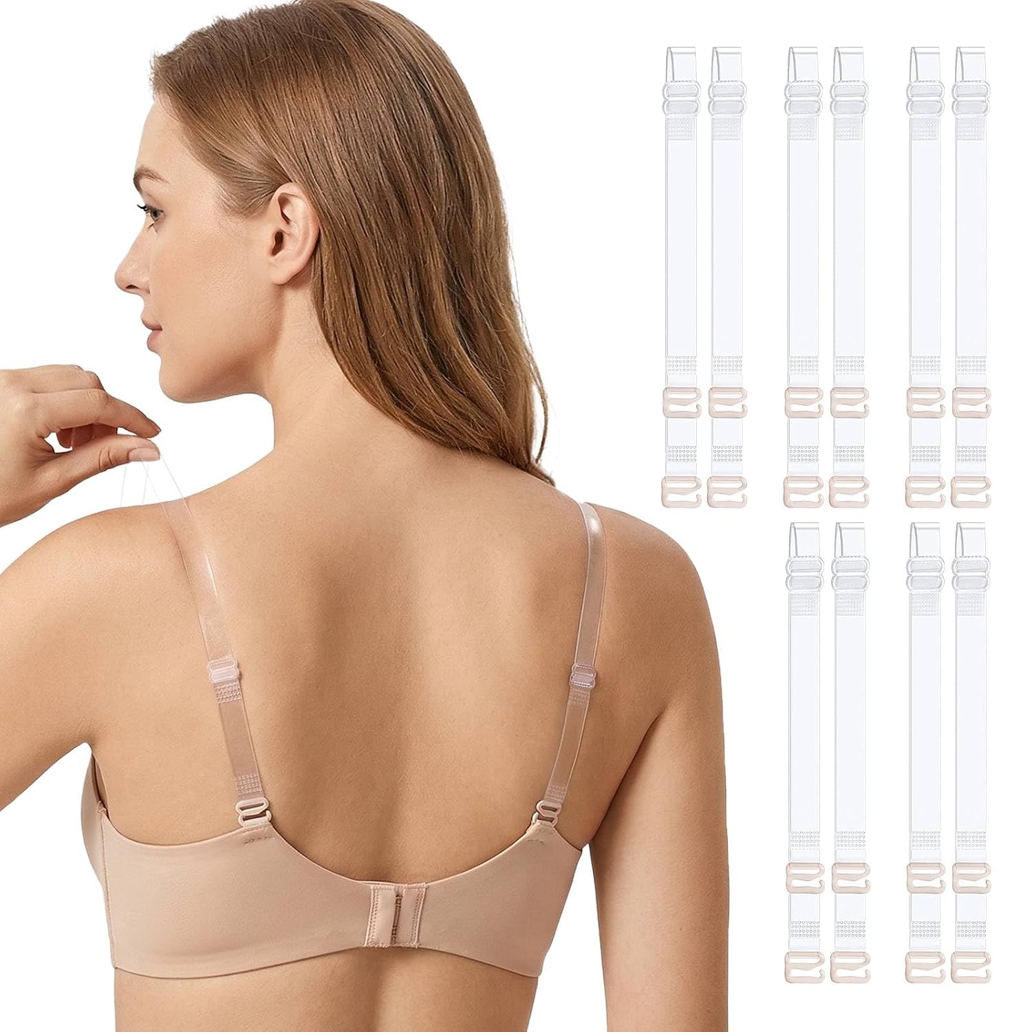 HotGains Adjustable Clear Bra Straps