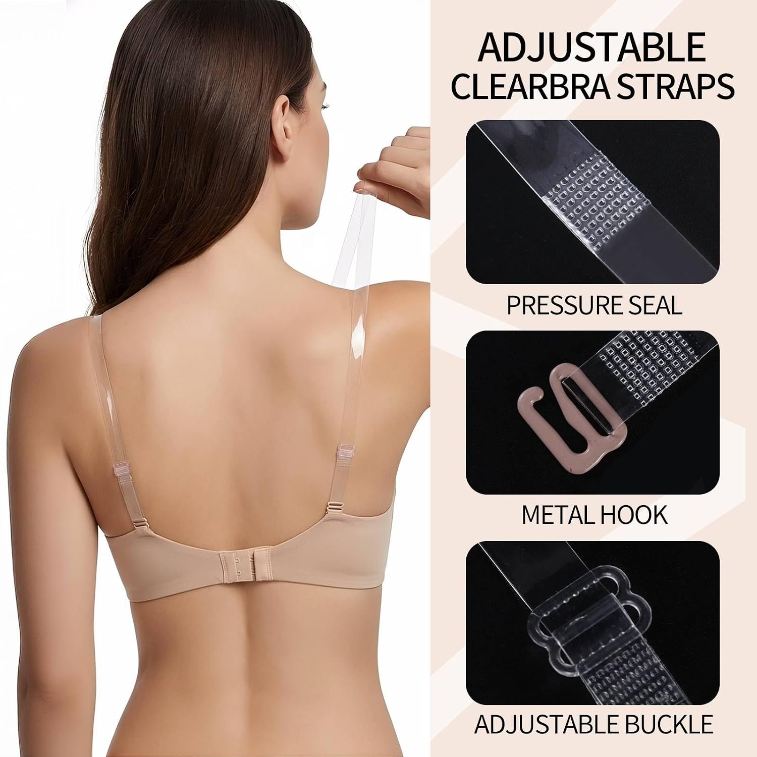 HotGains Adjustable Clear Bra Straps — image 2
