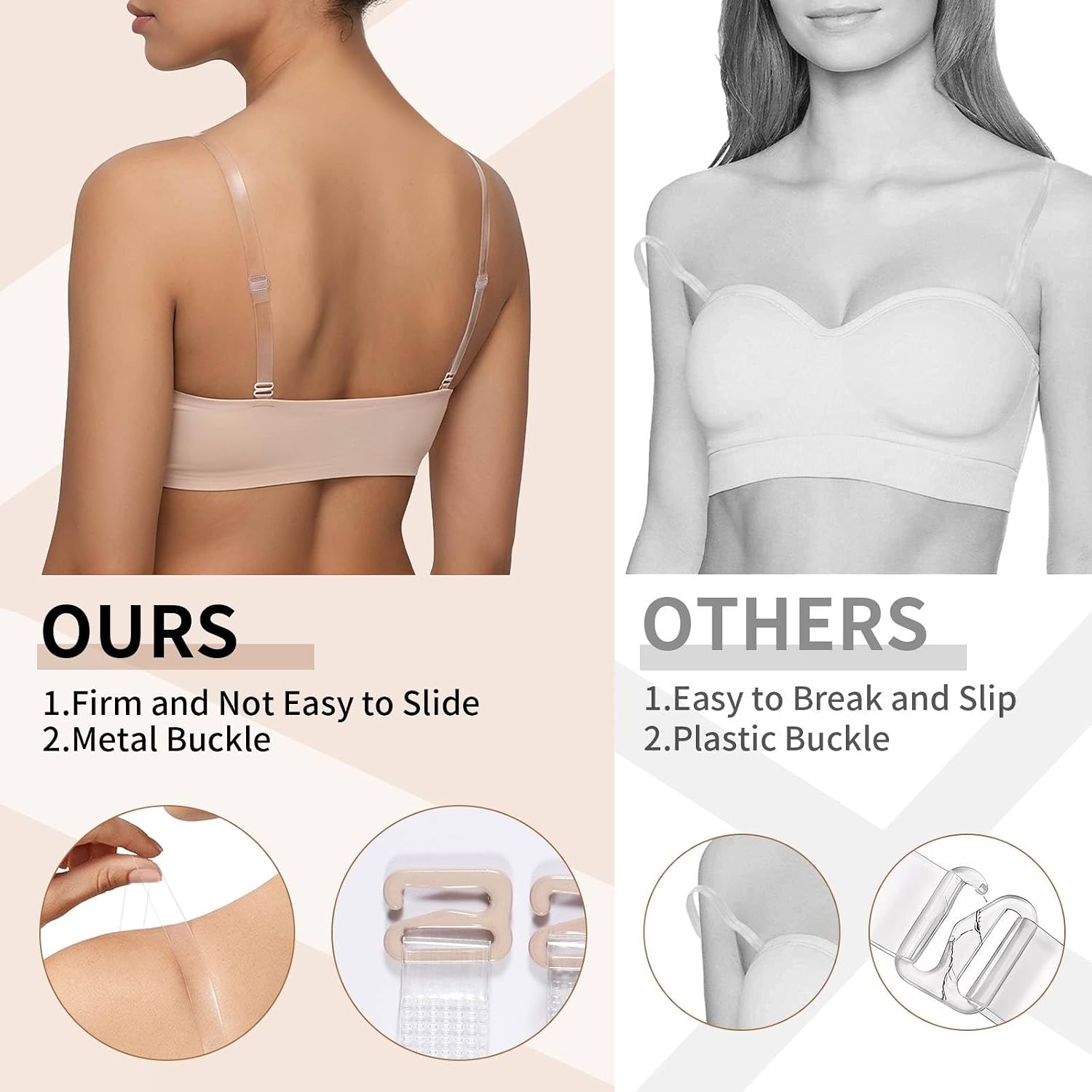 HotGains Adjustable Clear Bra Straps — image 6
