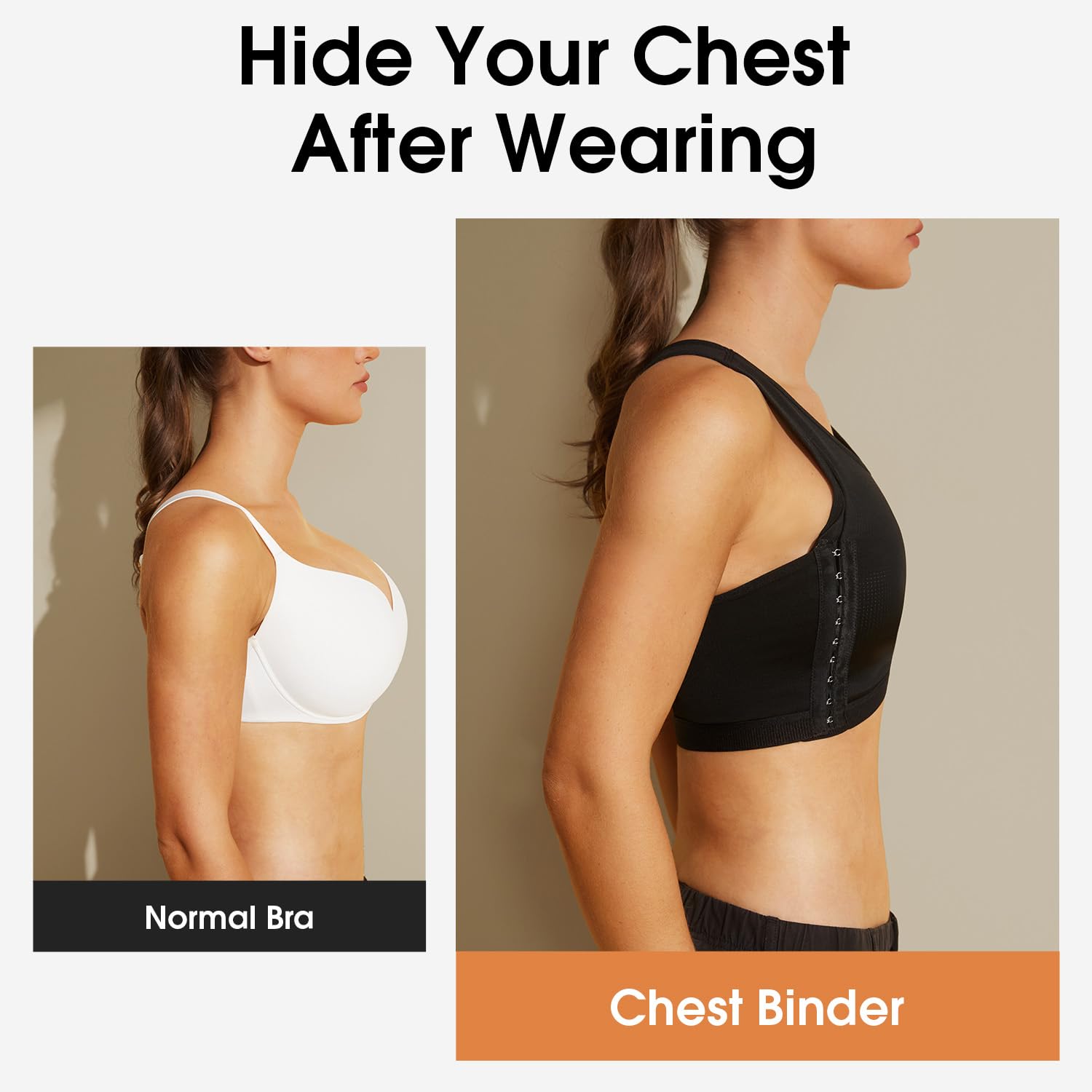 MOVWIN Breathable Zip Up Chest Binder for FTM — image 3
