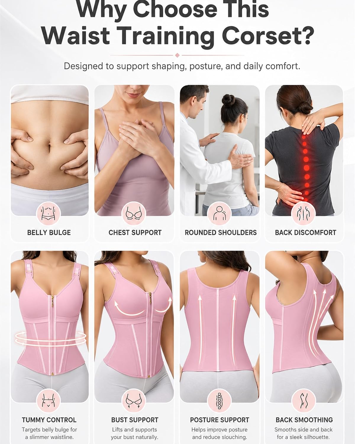 ZGQNBELLE Zipper Waist Trainer Vest with Bra — image 6