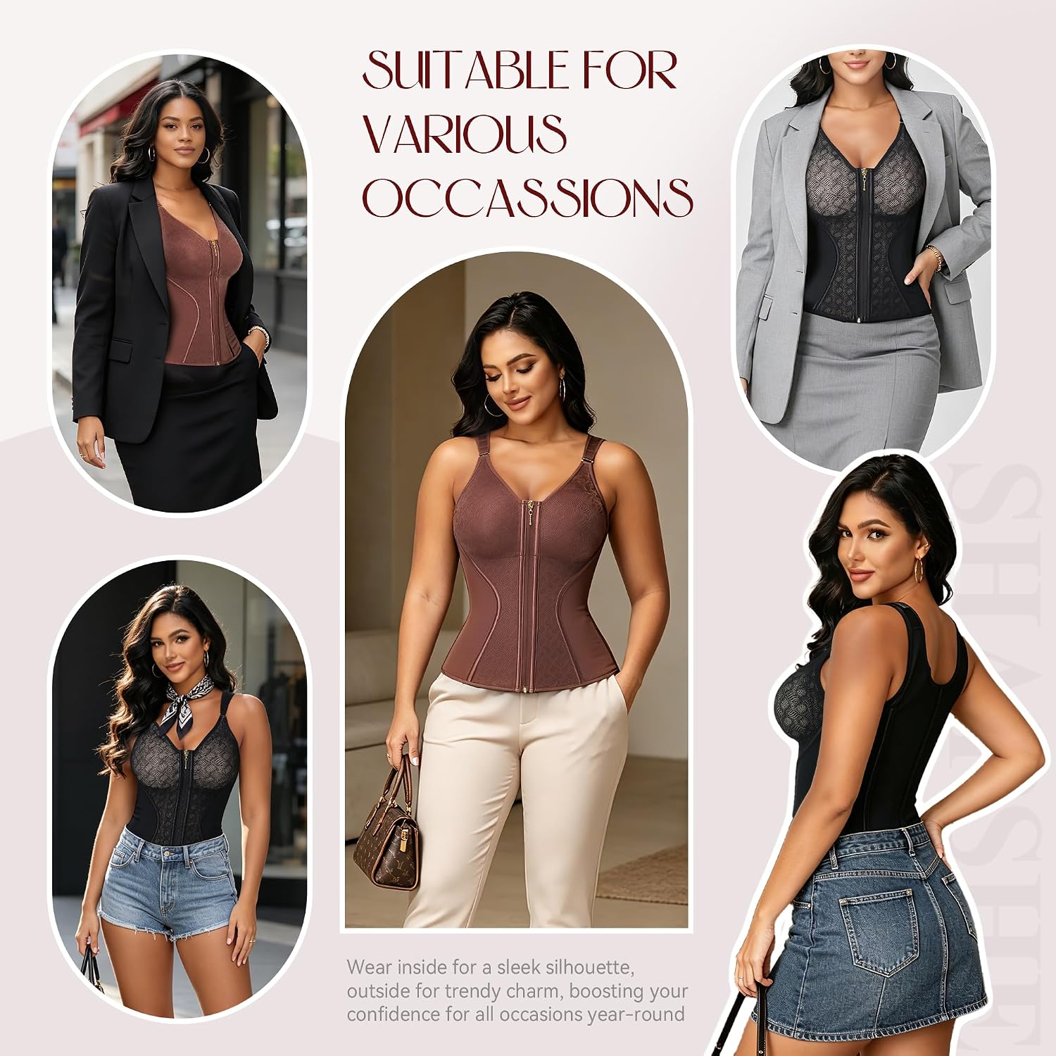 SHAPSHE Waist Trainer with Bra and Steel Bones — image 6