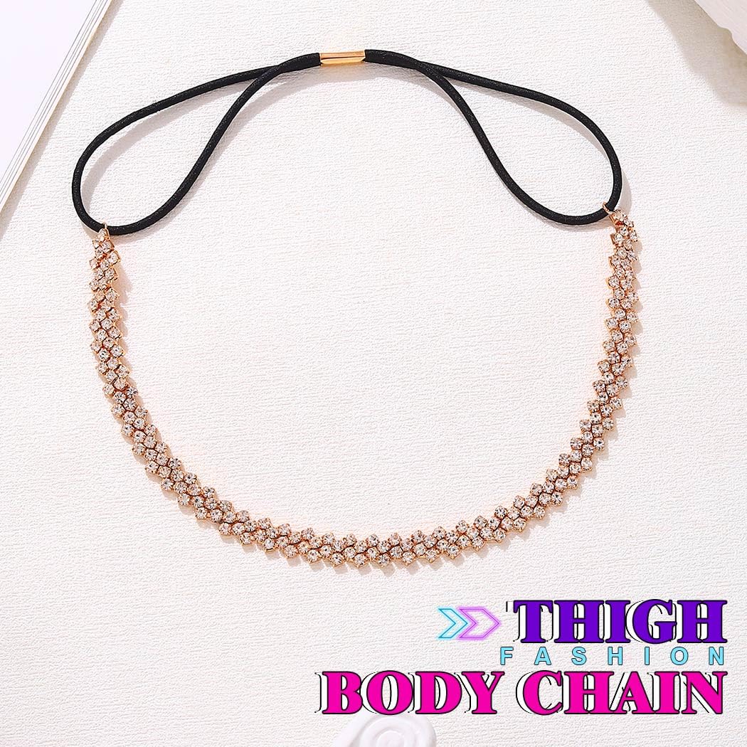 EVAZEN Rhinestone Thigh Chain Garter — image 2