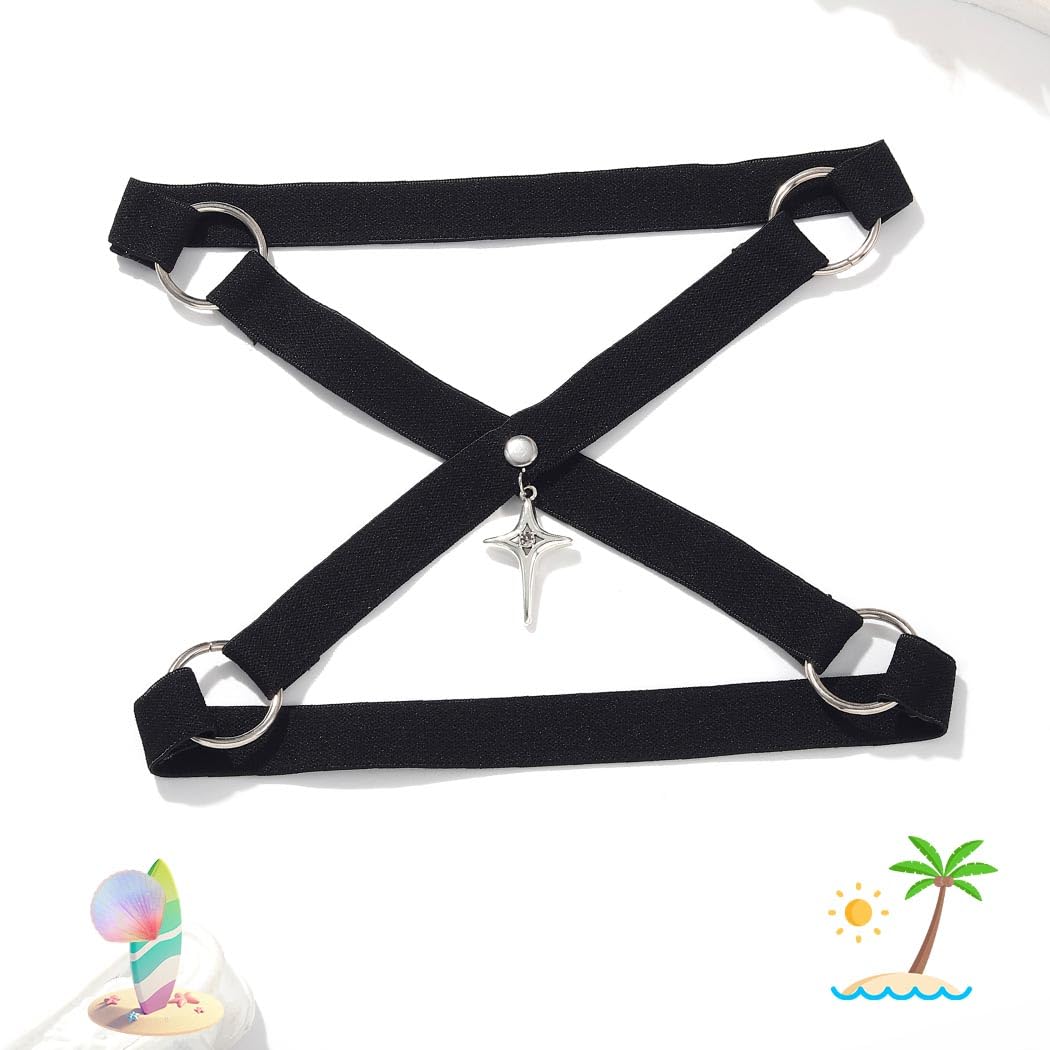 EVAZEN Black Adjustable Thigh Garter Belt — image 2