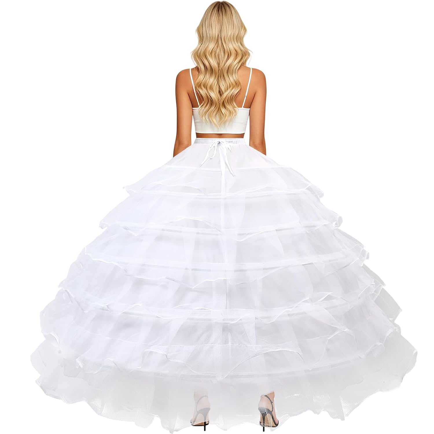 SOMOYA Plus Size 6 Hoop Petticoat Floor Length — image 2