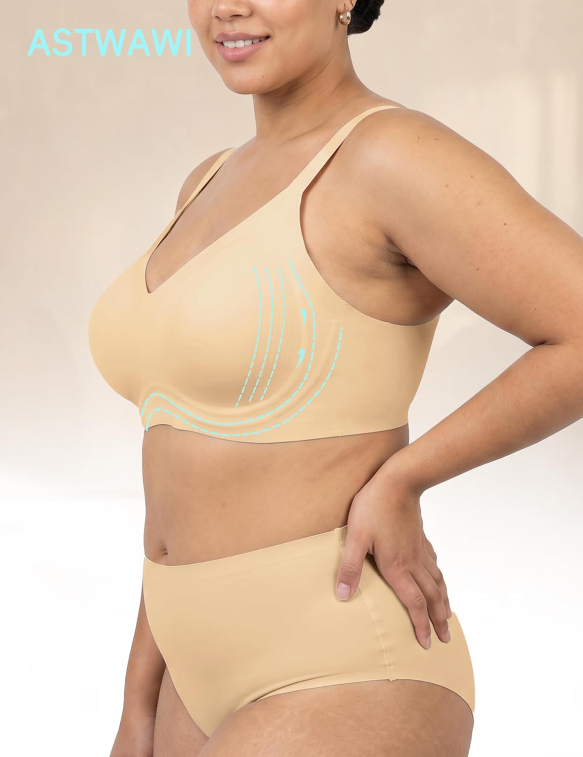 ASTWAWI Women's Full Coverage Wireless Minimizer Bra — image 2