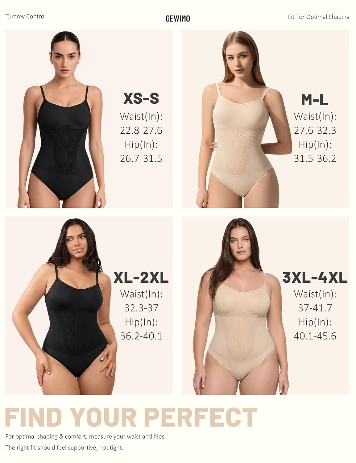 GEWIMO Seamless Tummy Control Shapewear Bodysuit — image 7
