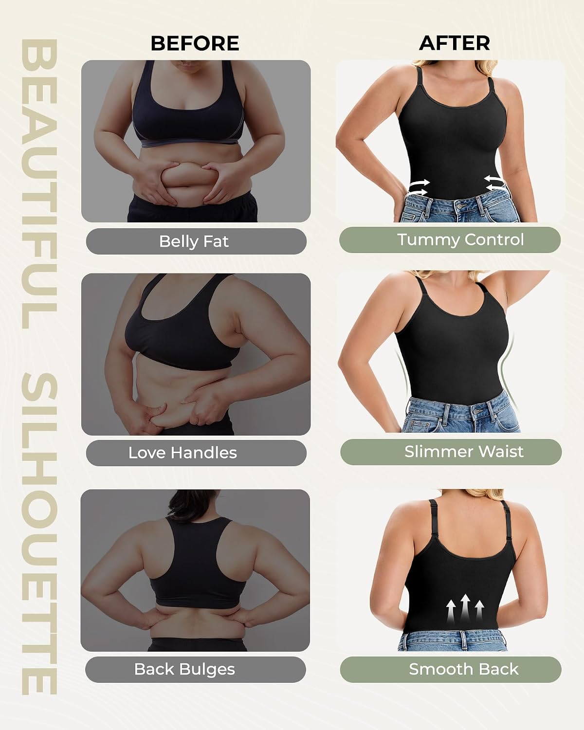 Inyself Women's Tummy Control Shapewear Cami — image 5