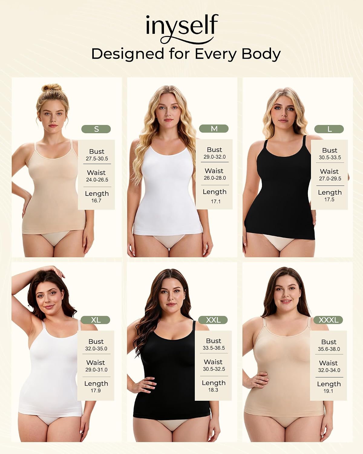 Inyself Women's Tummy Control Shapewear Cami — image 6