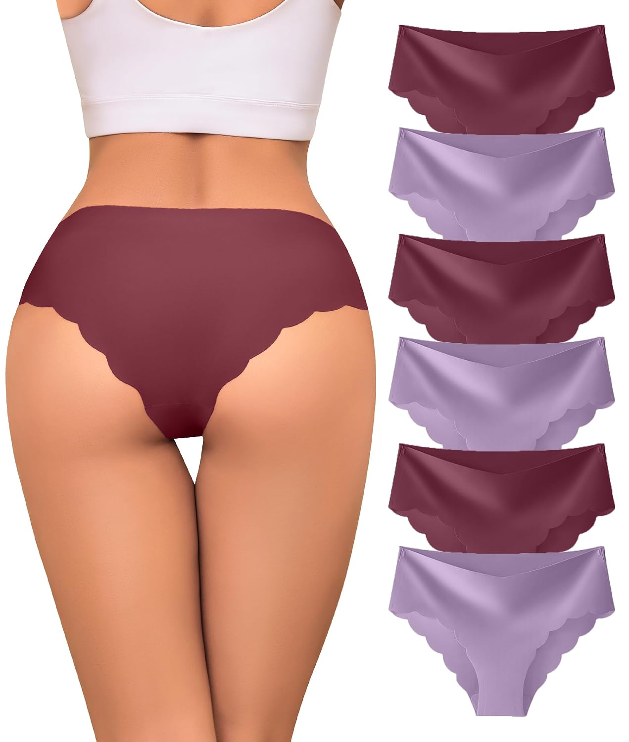 Riozz Seamless Wave Edge Bikini Panties 6 Pack — image 3