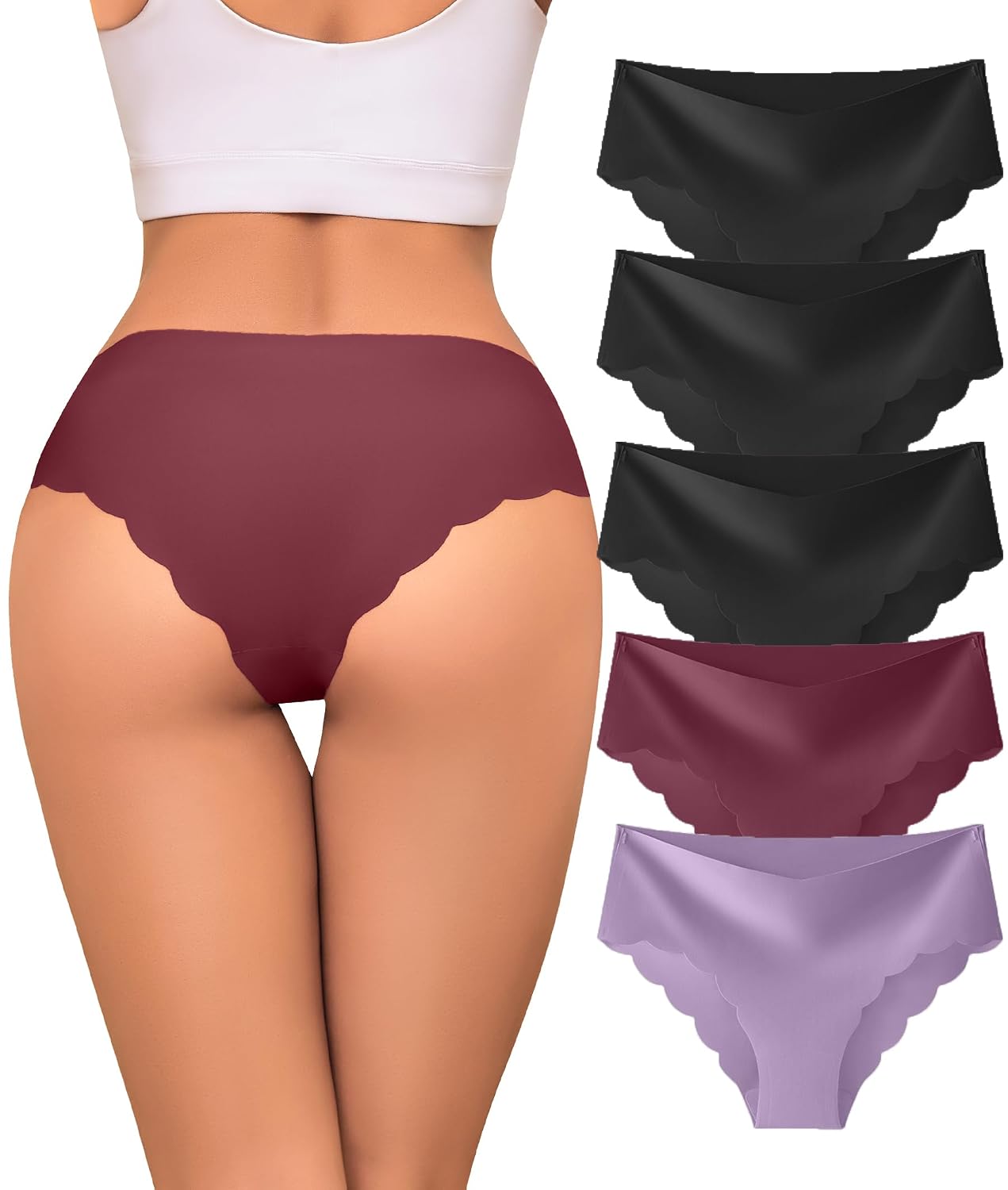Riozz Seamless Wave Edge Bikini Panties 6 Pack — image 4
