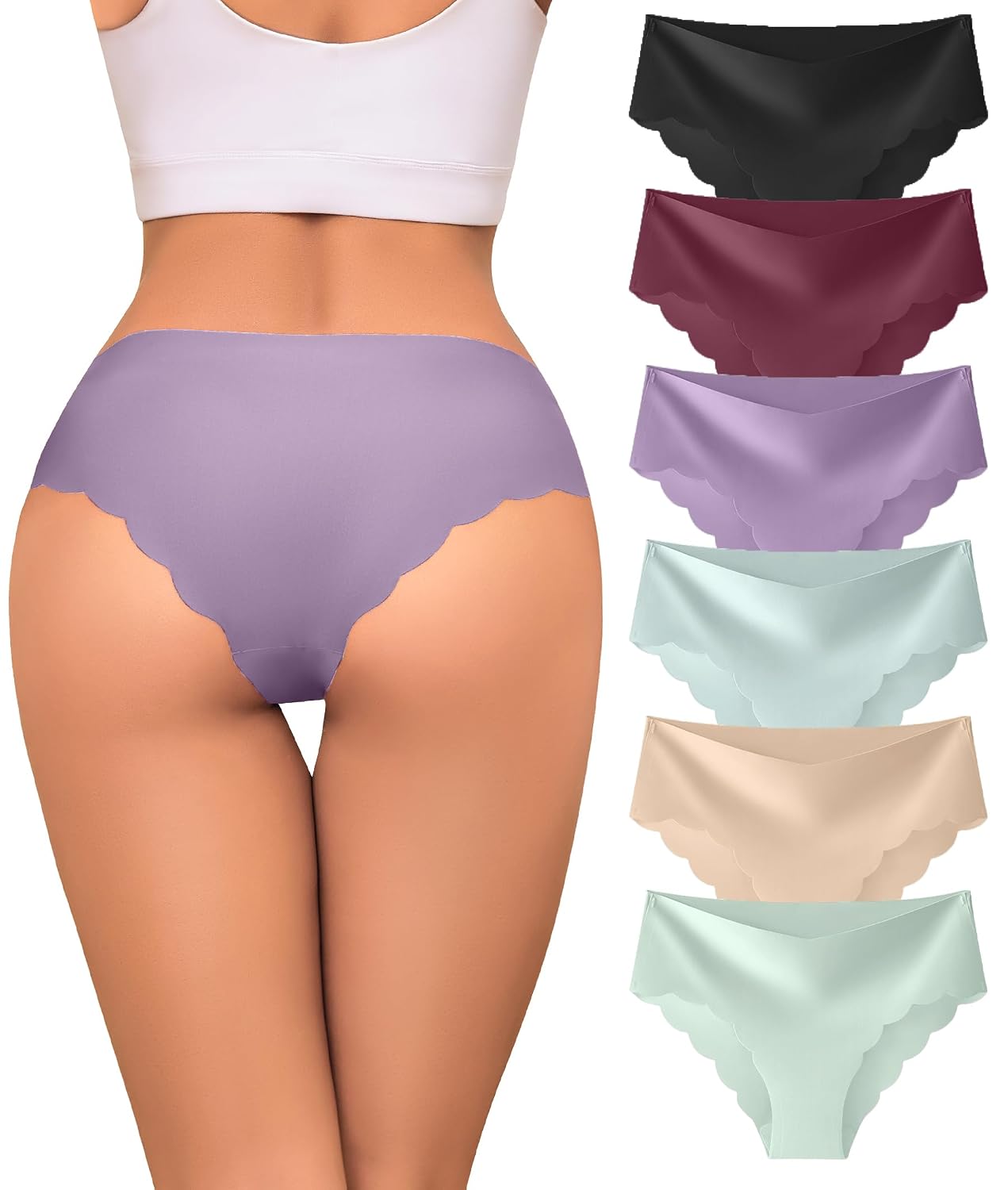 Riozz Seamless Wave Edge Bikini Panties 6 Pack — image 6
