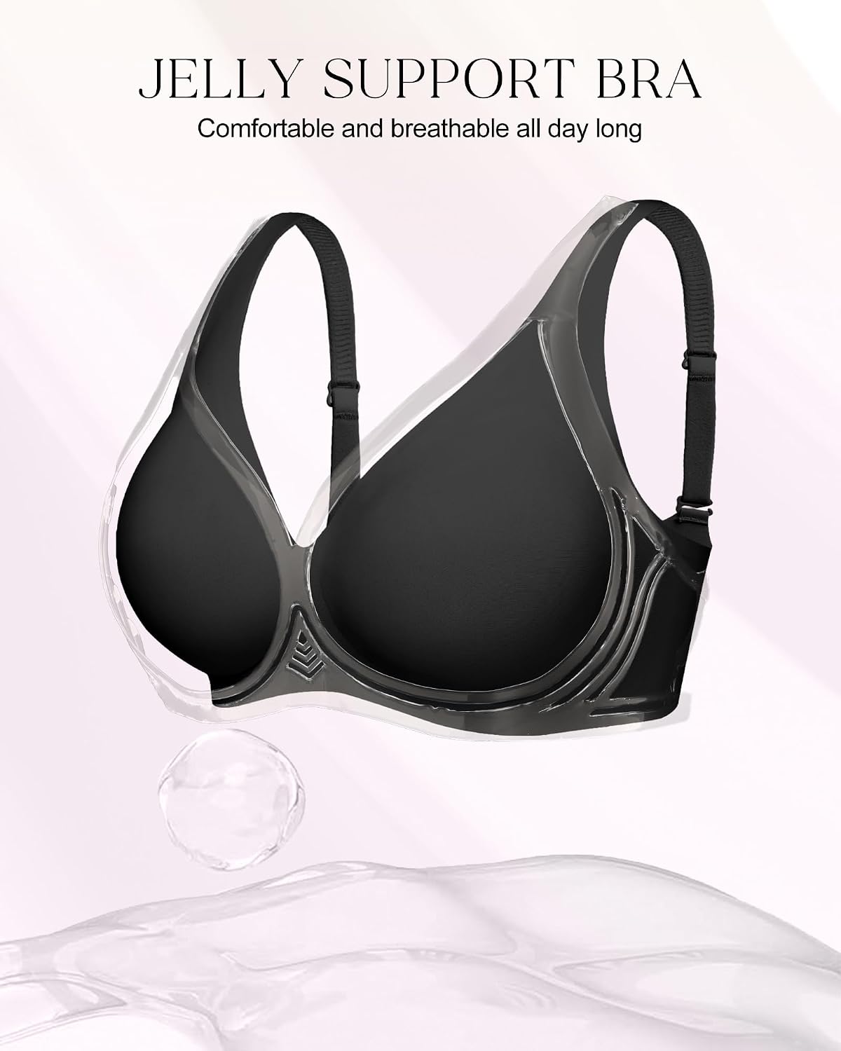 SHARICCA Wireless Seamless Deep V Push Up Bra — image 2