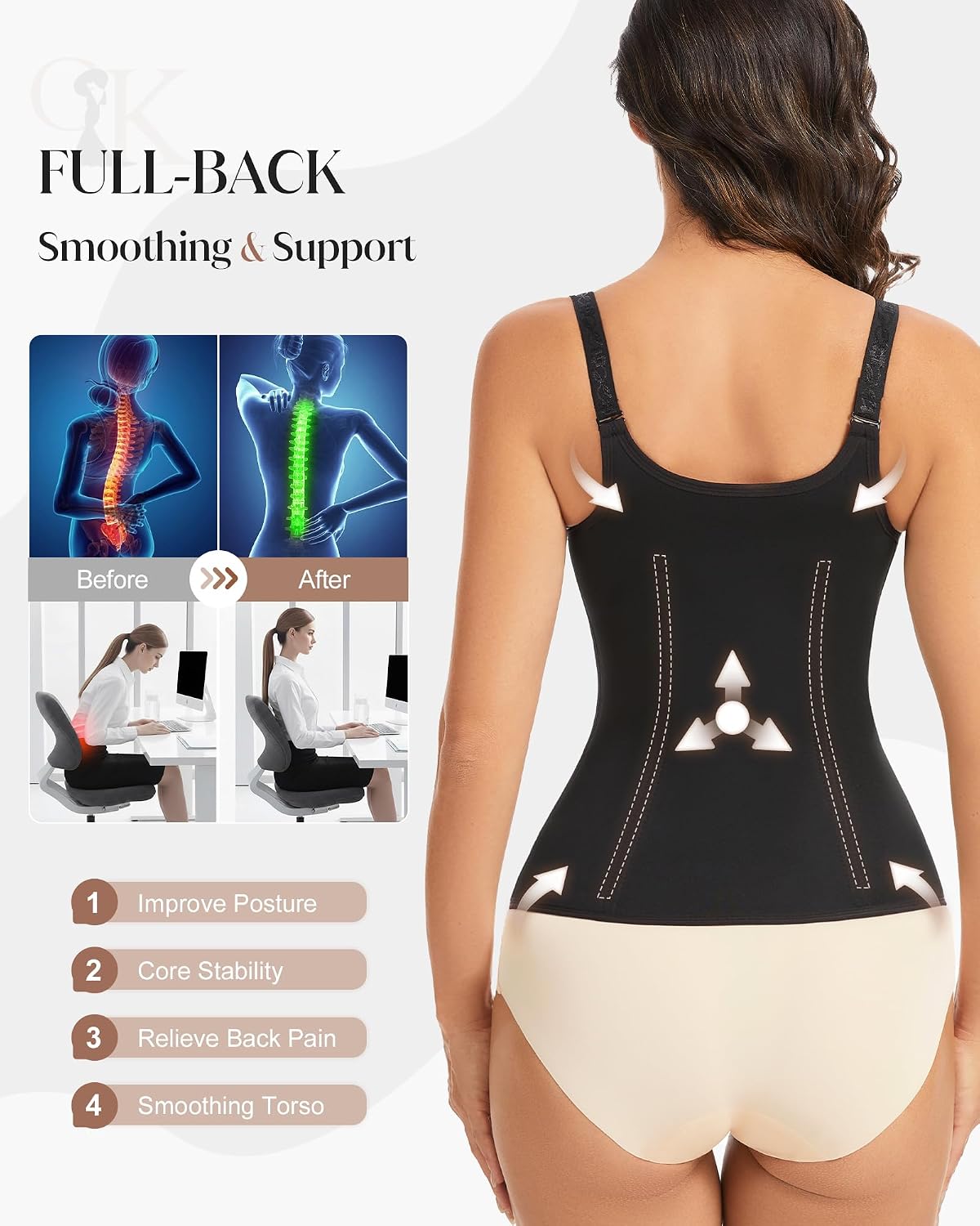 GYDEK Waist Trainer Corset with Zipper — image 2