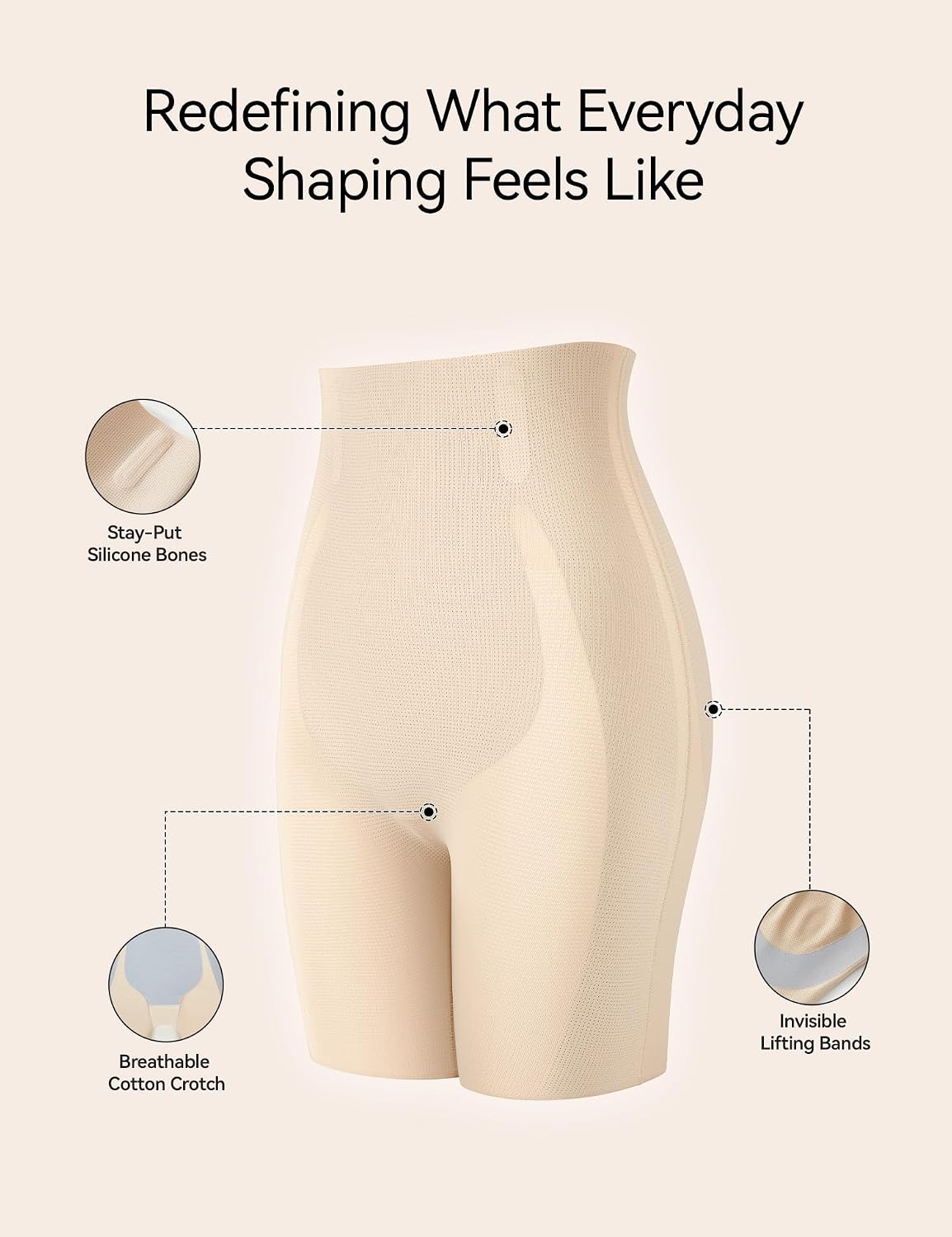 LUCKMEEY Tummy Control Shapewear High Waisted Girdle — image 2