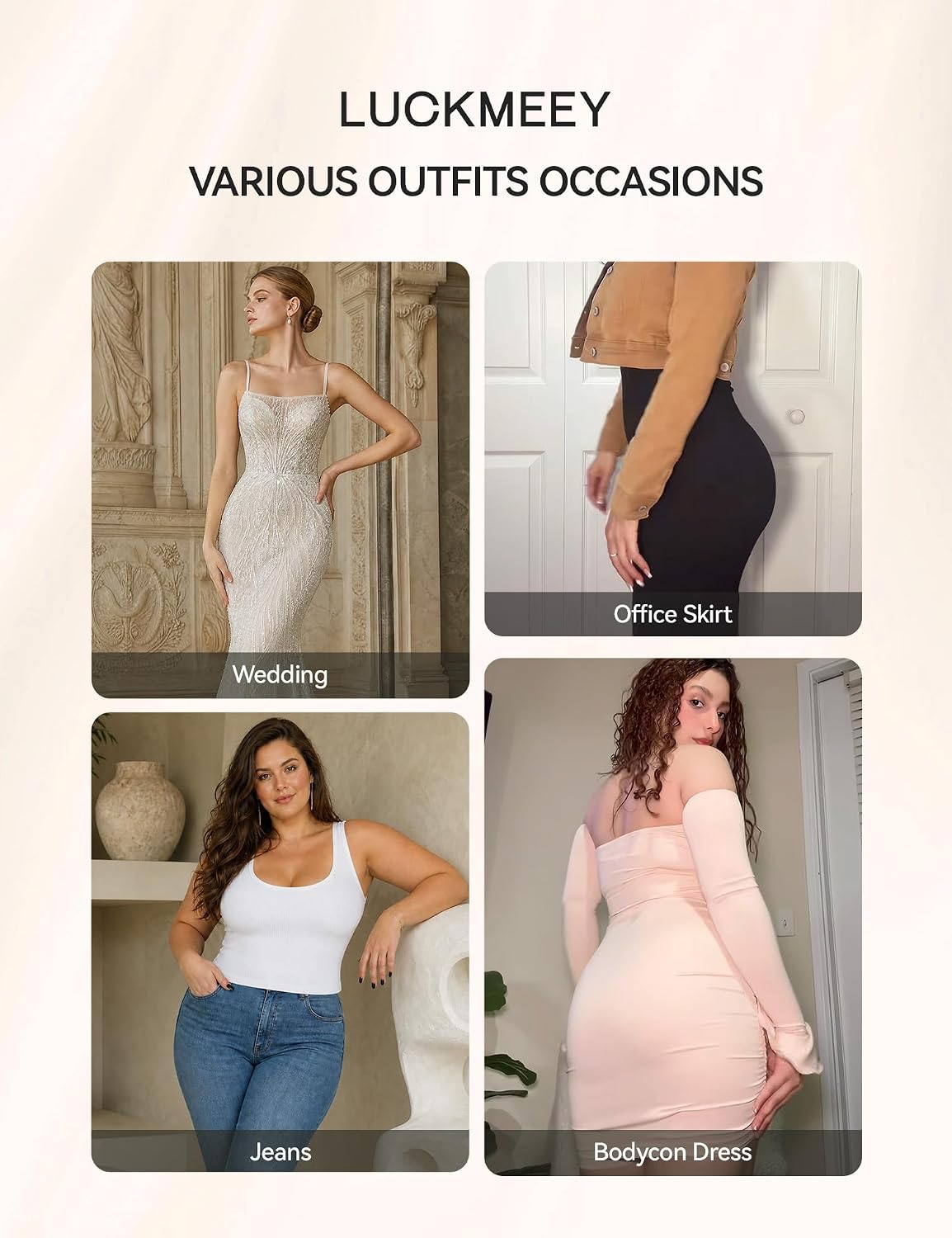 LUCKMEEY Tummy Control Shapewear High Waisted Girdle — image 4
