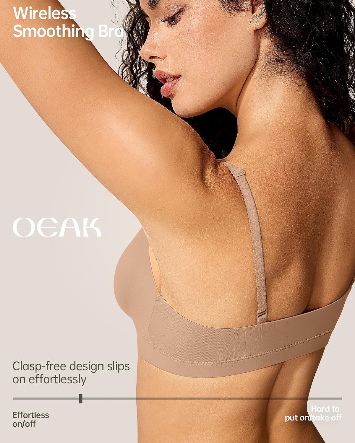 OEAK Women's Unlined Triangle Plunge Wireless Bra — image 4